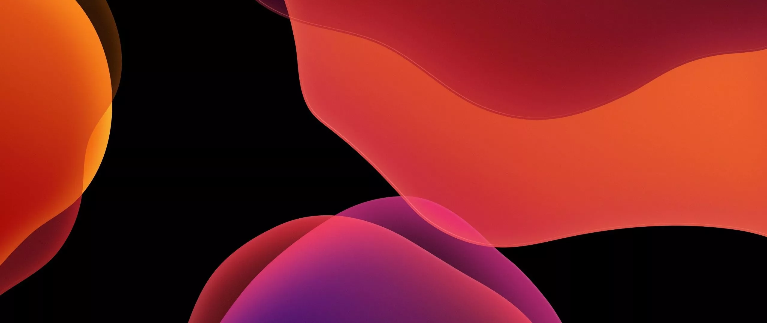 iOS 13 Wallpaper 4K, Black background