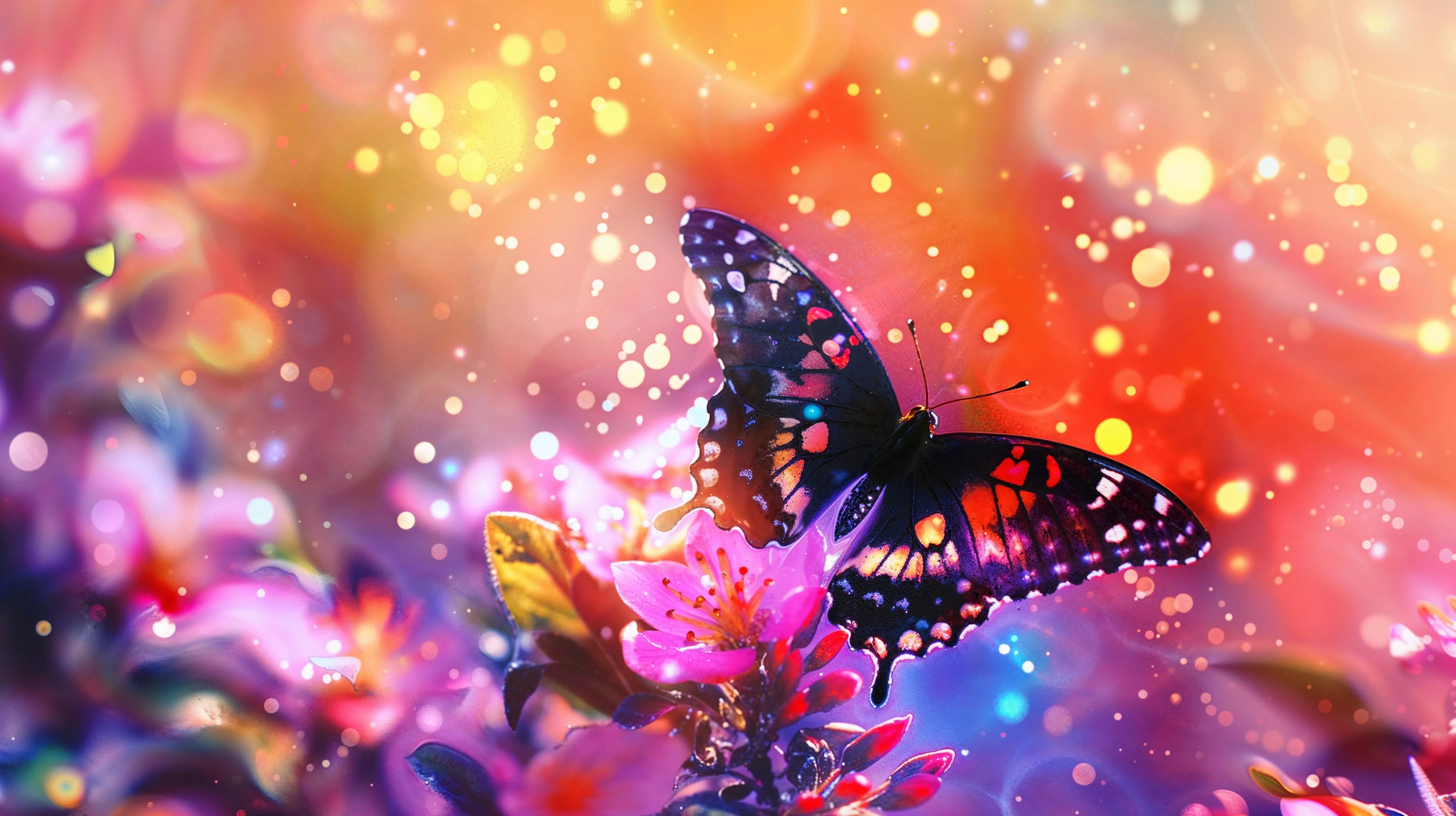 4K Ultra HD Vivid Butterfly Wonderland