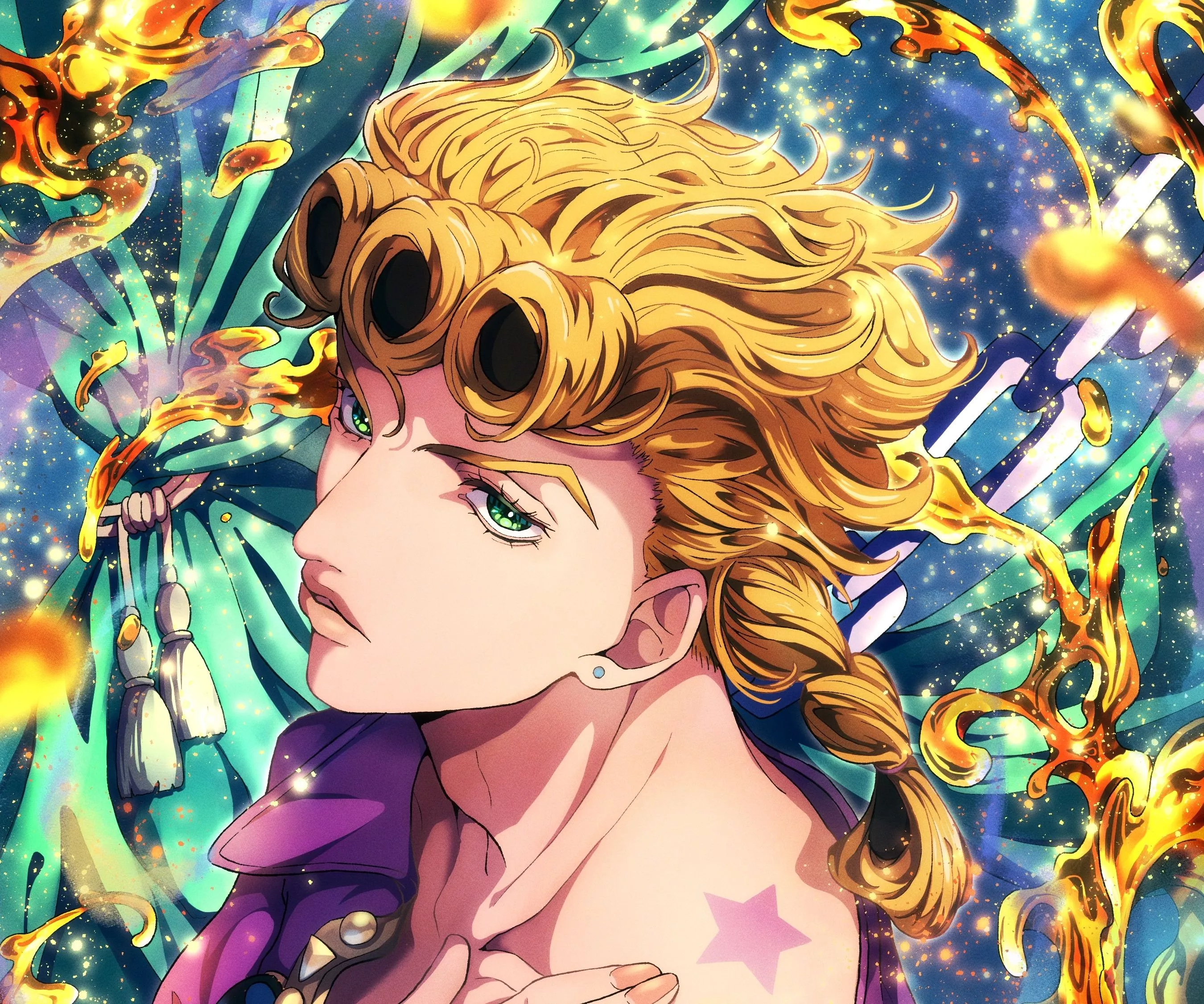 Download Giorno Giovanna JoJo's Bizarre Adventure: Golden Wind Anime Jojo's Bizarre Adventure HD Wallpaper