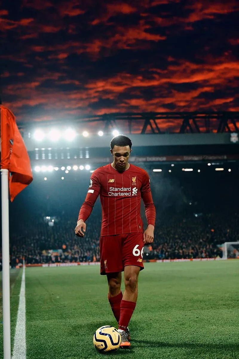 TAA, corner kick, football, lfc, liverpool, liverpool fc, soccer, trent alexander arnold, HD phone wallpaper