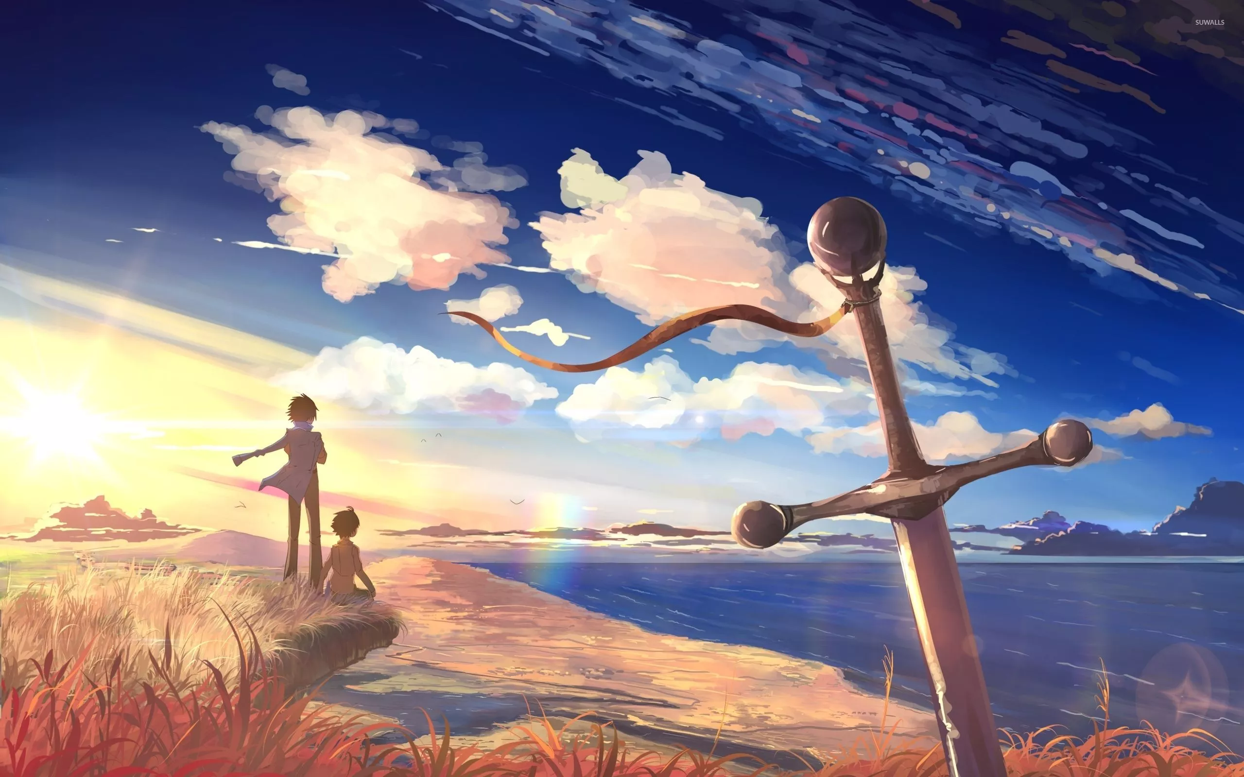 centimeters per second, takaki tohno, beach Wallpaper, HD Anime 4K Wallpaper, Image and Background