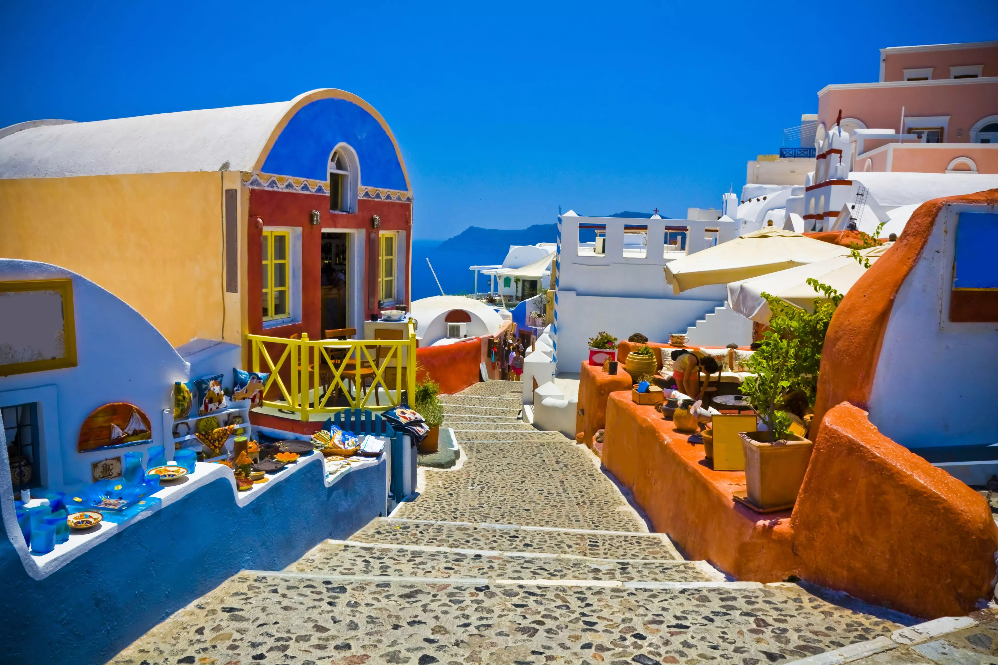 Download Greece Santorini Colorful