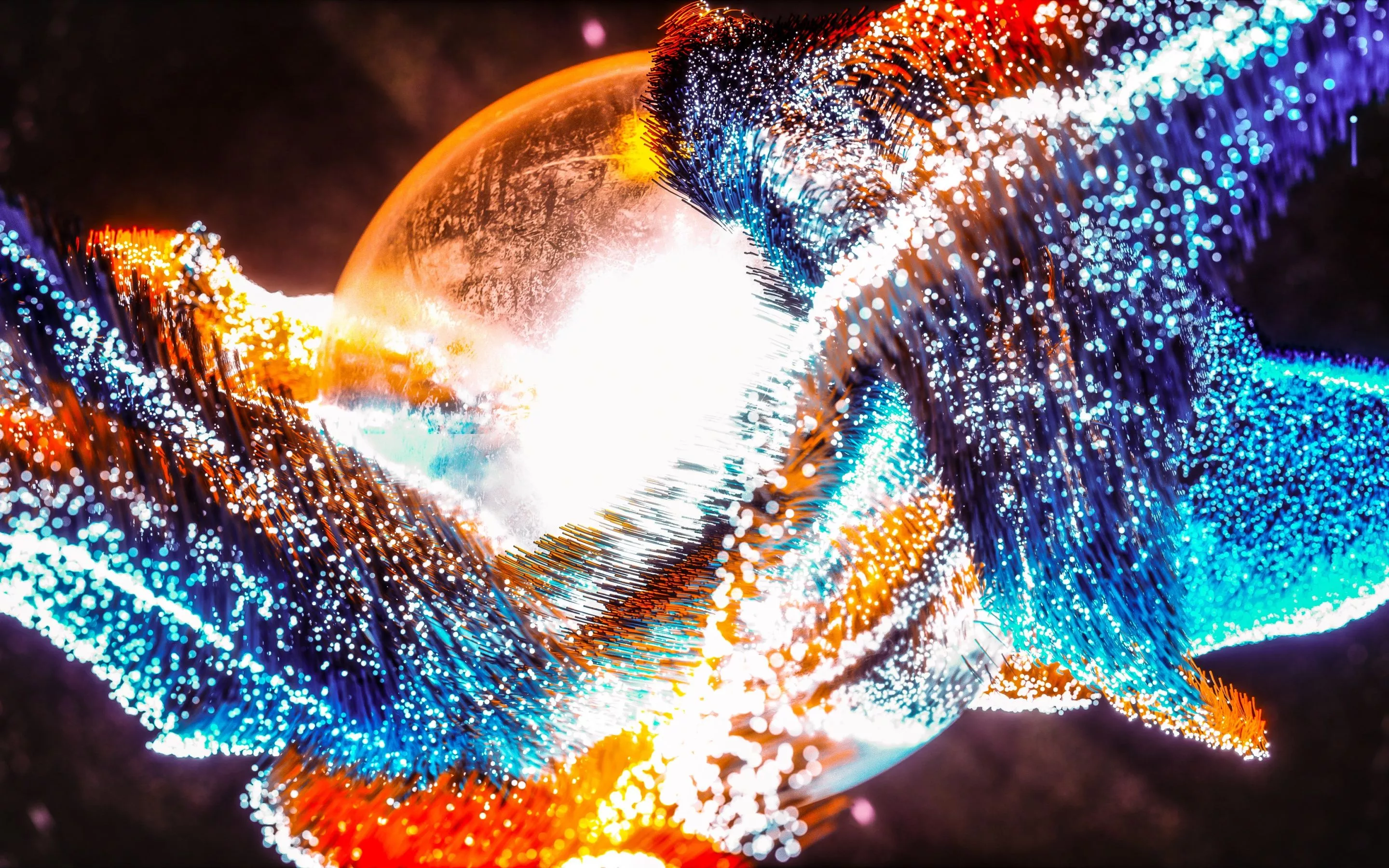 Particle explosion Wallpaper 4K
