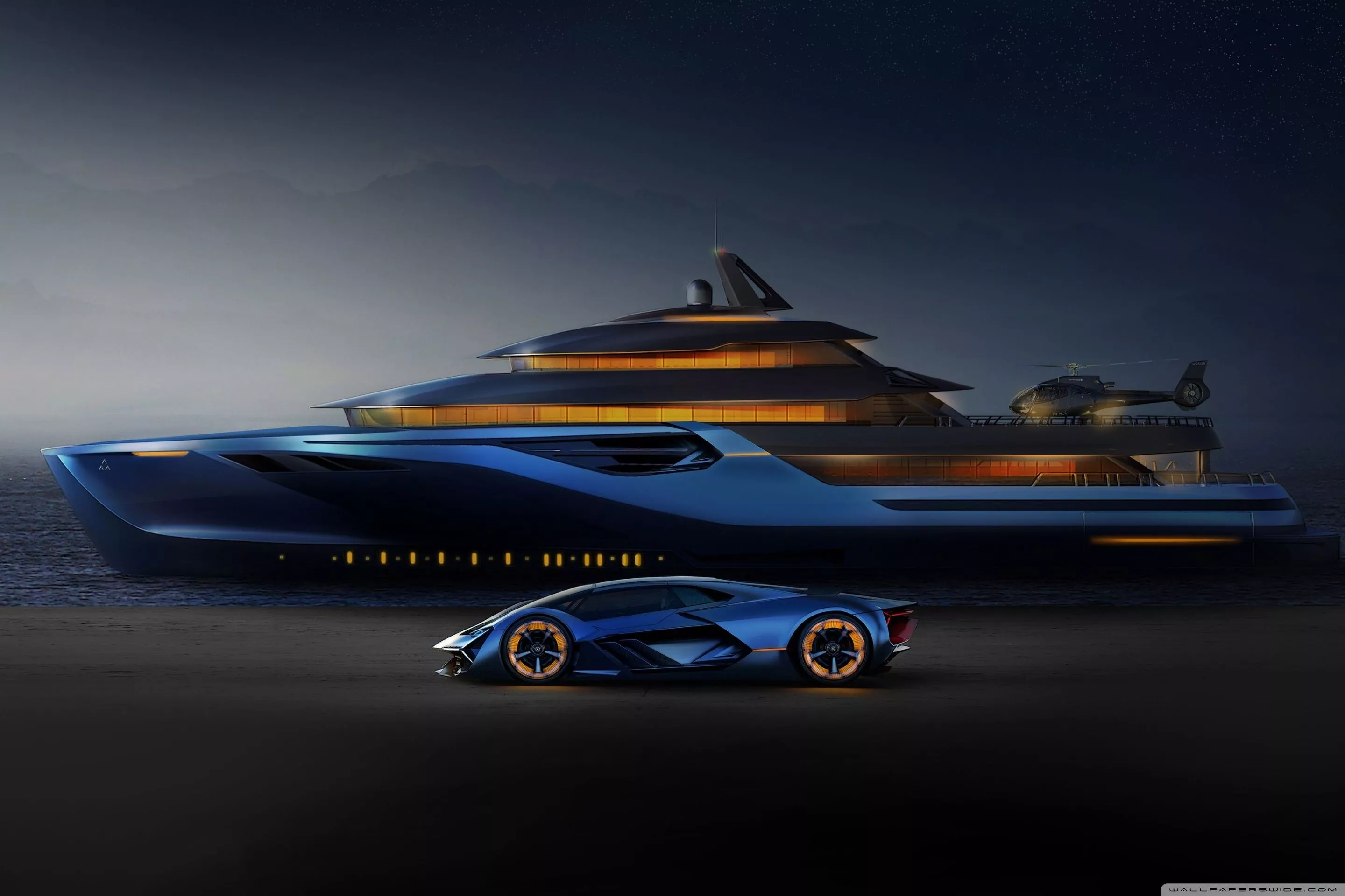 Electric Lamborghini Hypercar, Yacht