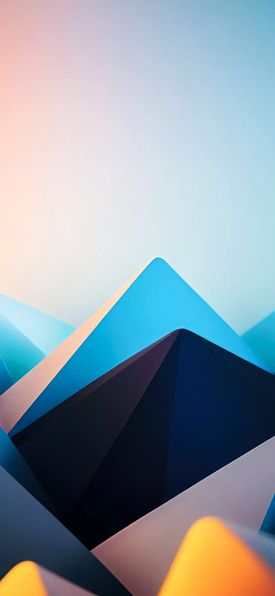 3D Triangles Shape Mountains