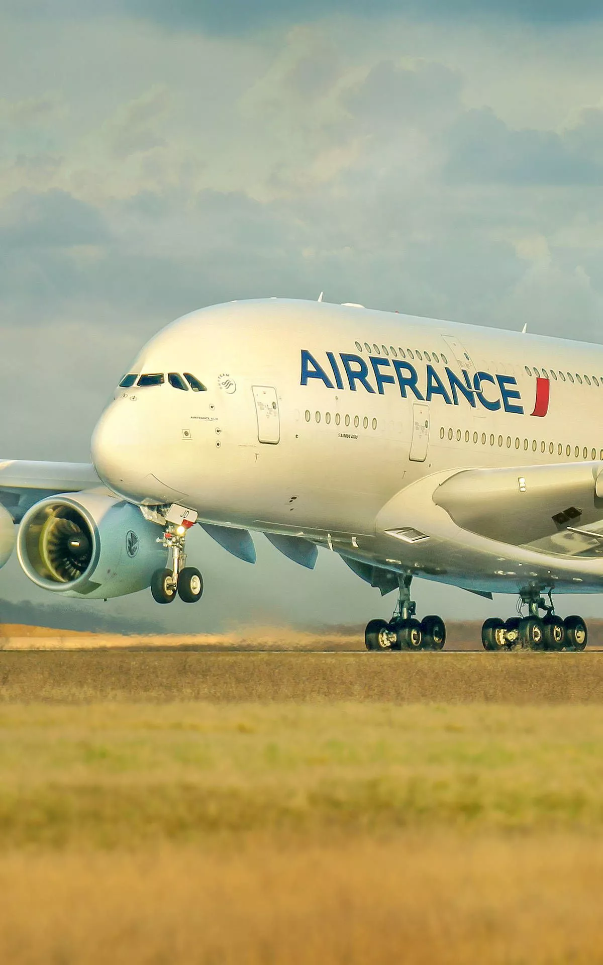 Air France Air Carrier Airbus A380 On