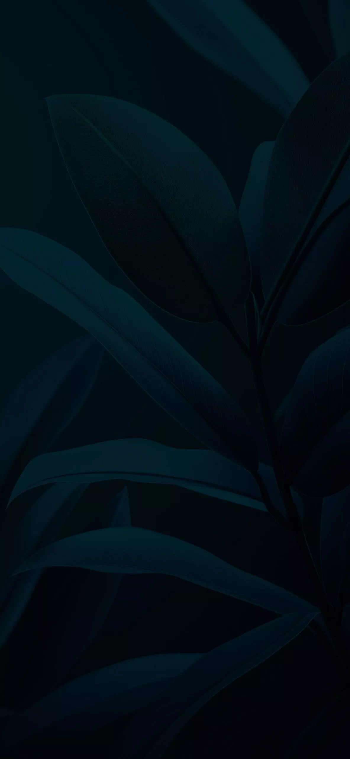 Abstract Blue Leaves Wallpaper
