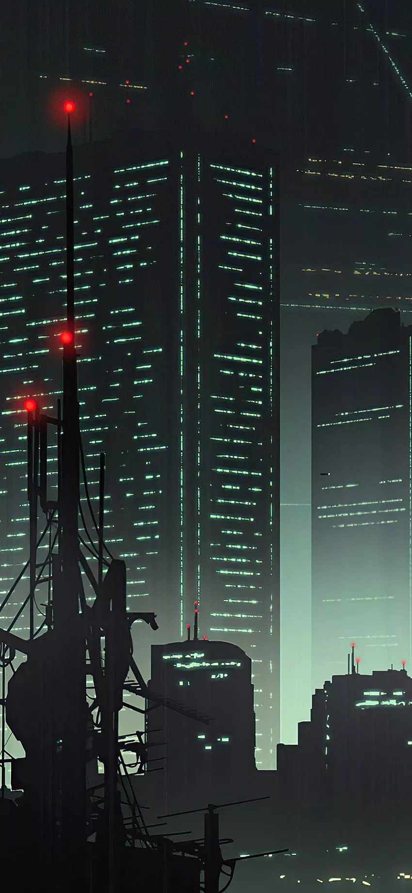 Cityscape 80s Anime iPhone XS, iPhone