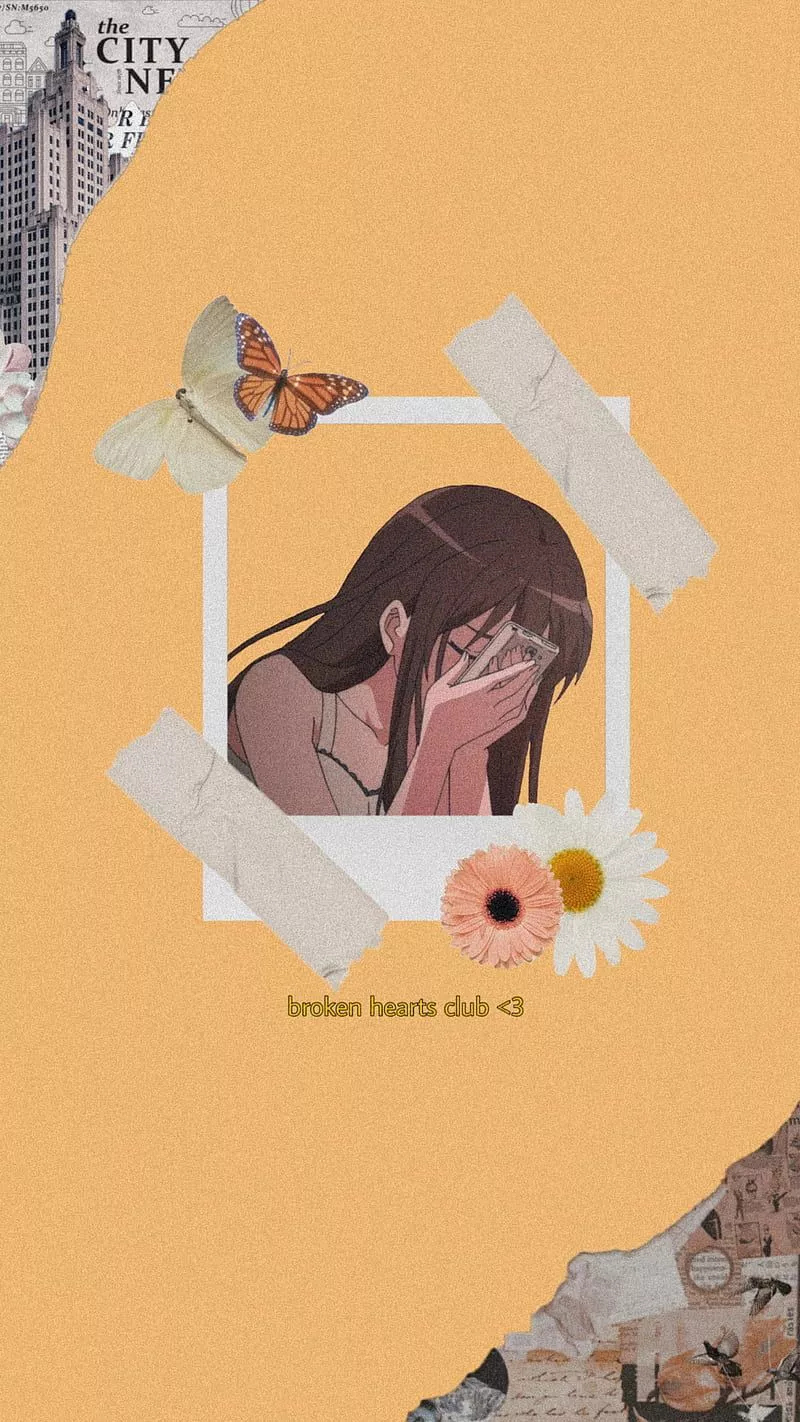 Aesthetic anime, broken, cartoon