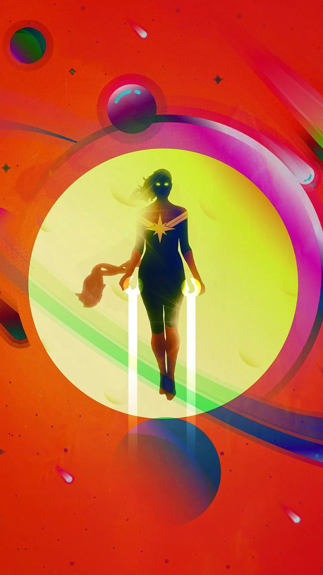 Captain Marvel Movie Minimalist 4K