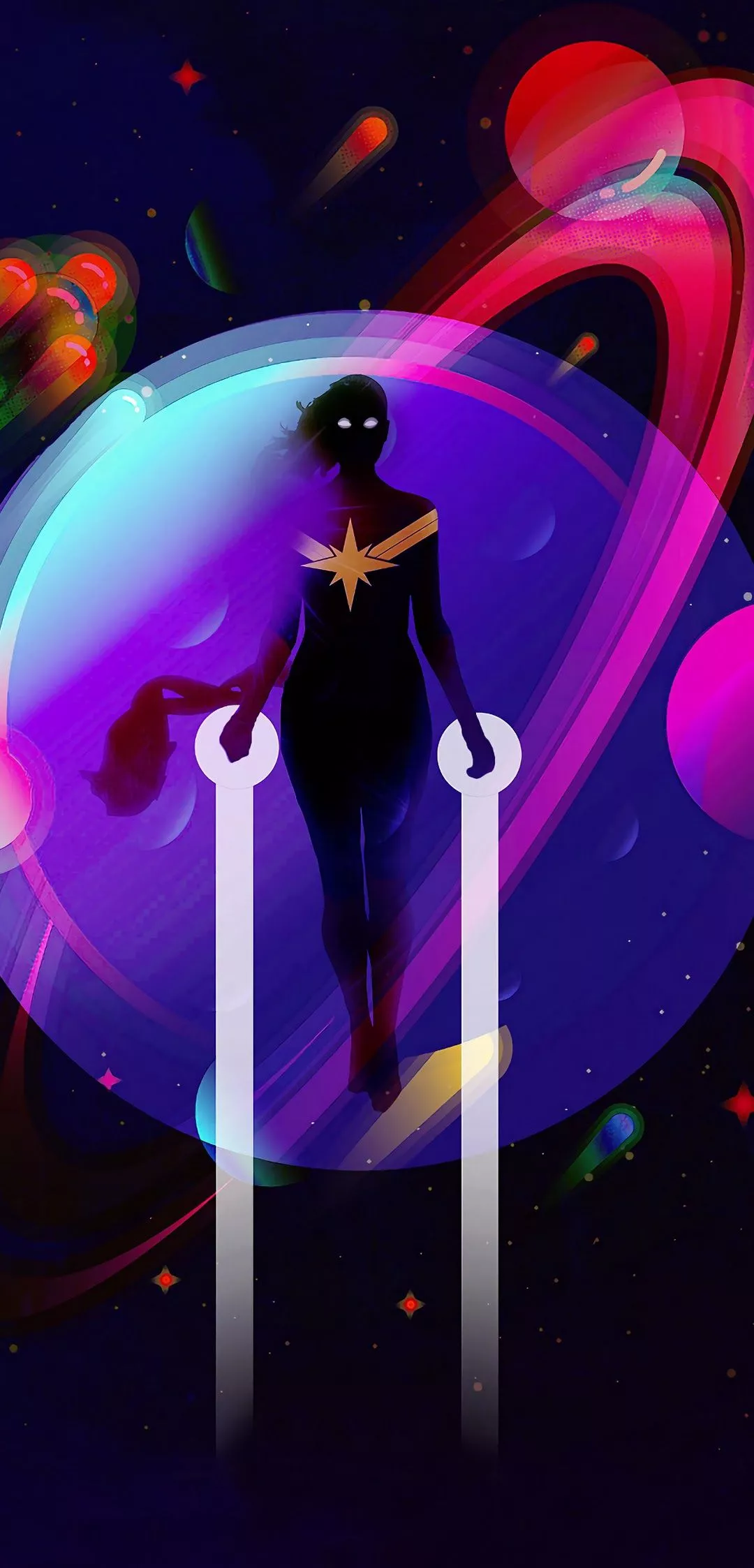 Captain Marvel Movie Minimalist 4K