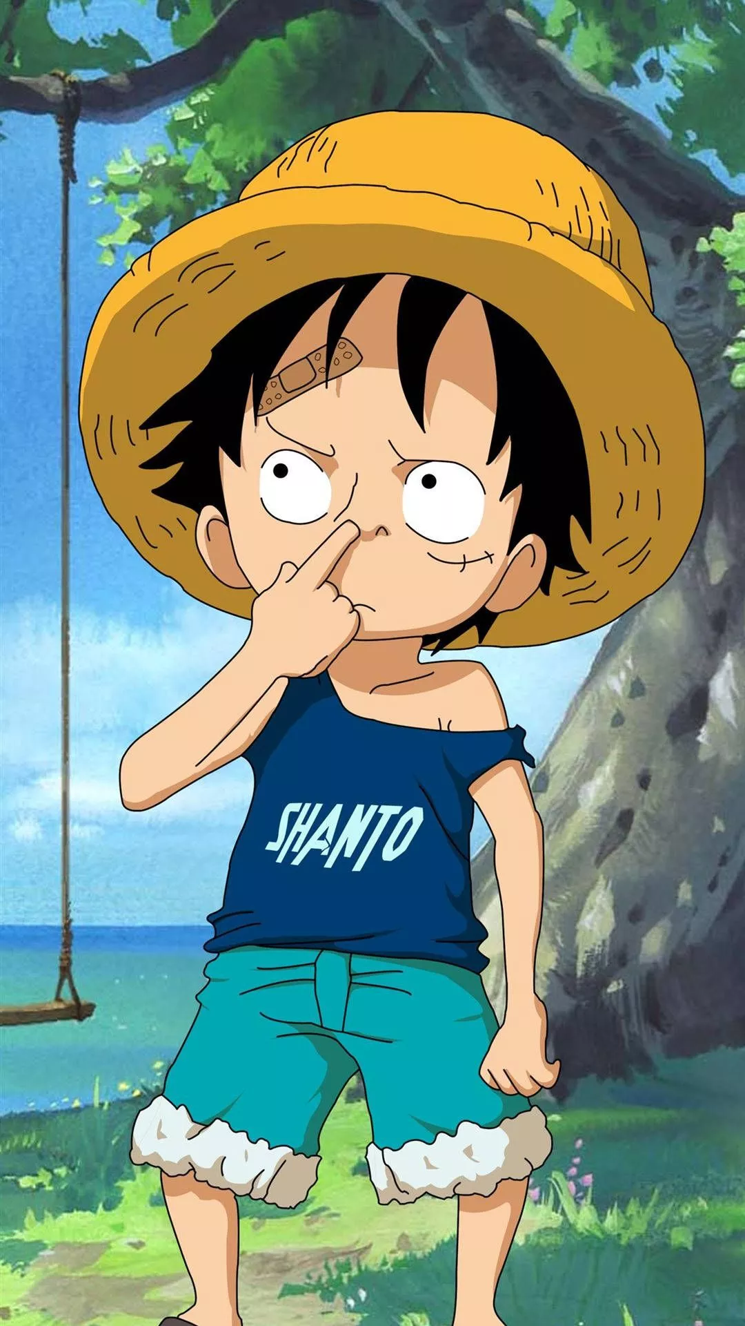 Young Luffy One Piece iPhone Wallpaper
