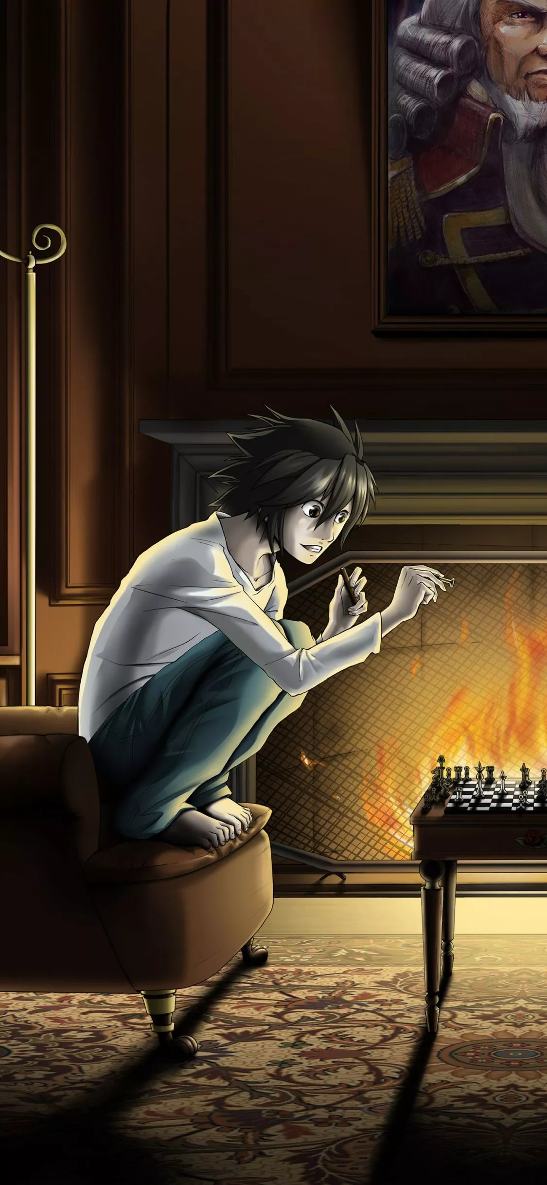 Mobile wallpaper: Anime, Death Note, L