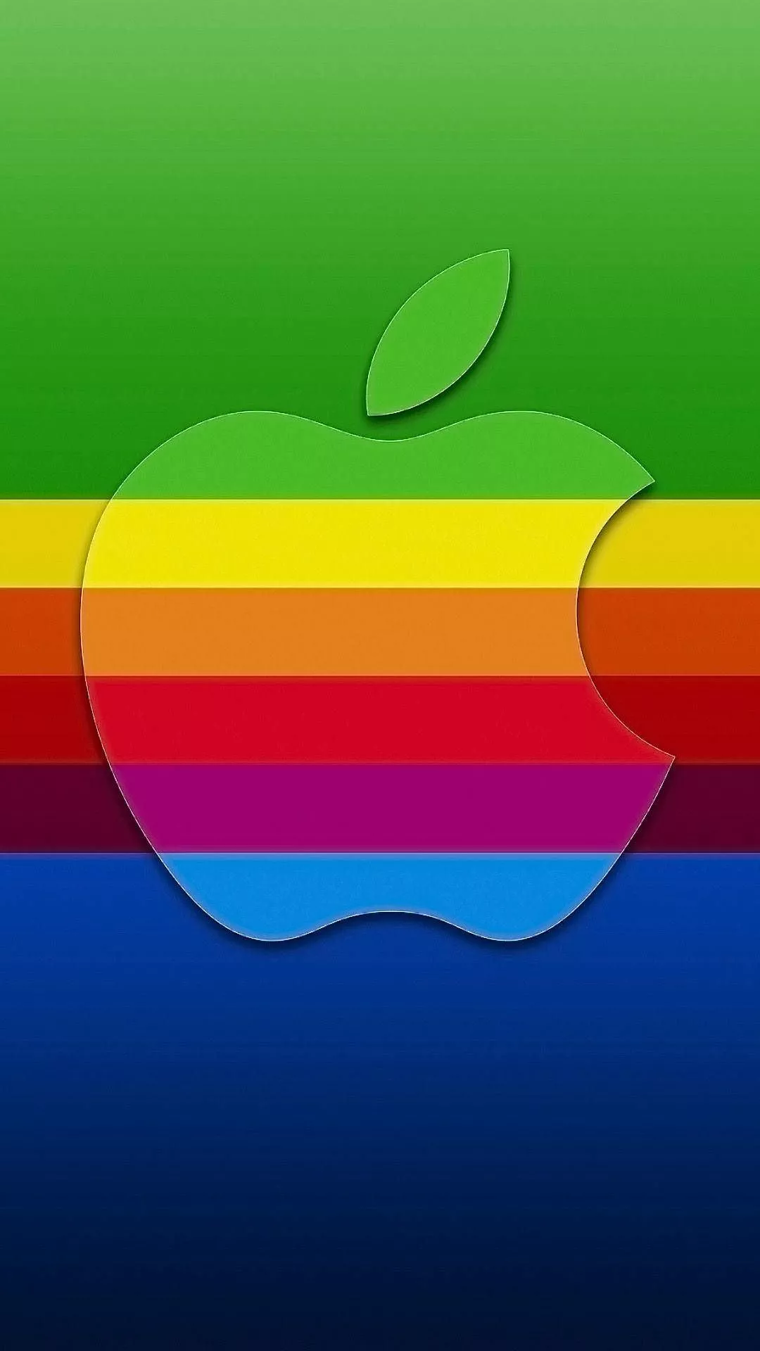 iPhone Apple Rainbow Stripes Wallpaper