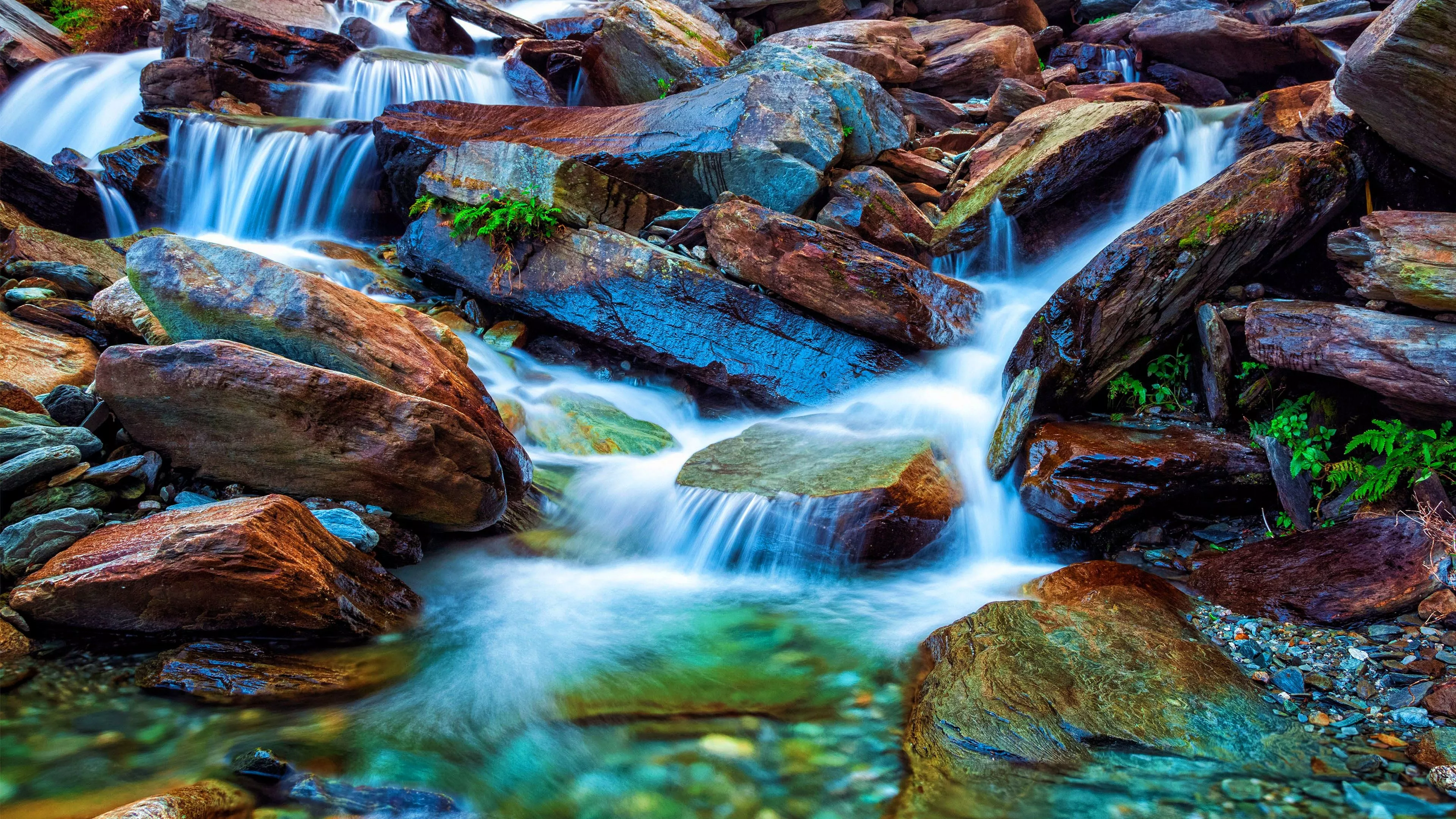Waterfalls Stones Rocks Water Stream