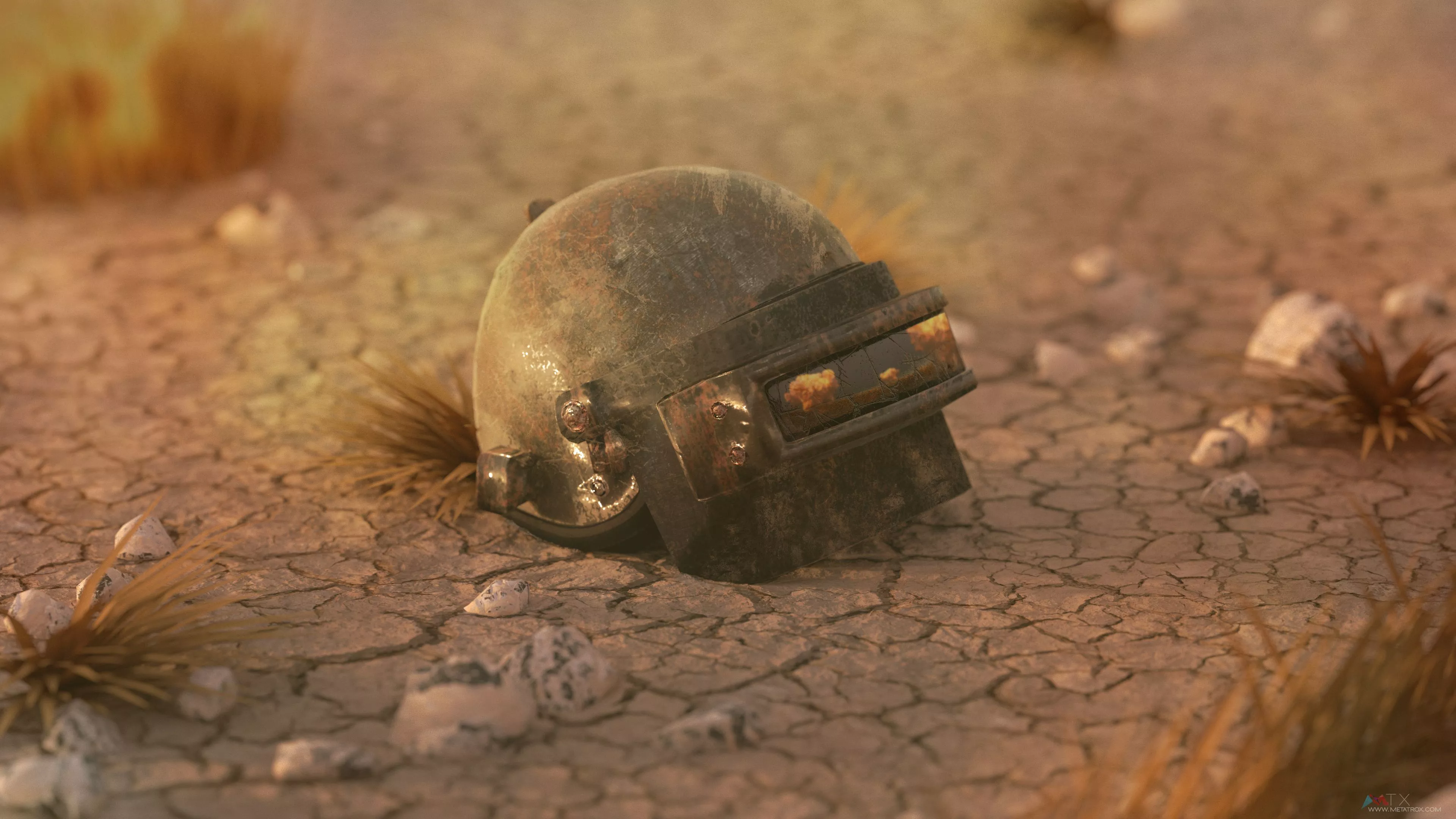 PUBG Wallpaper 4K, Level 3 helmet, Game