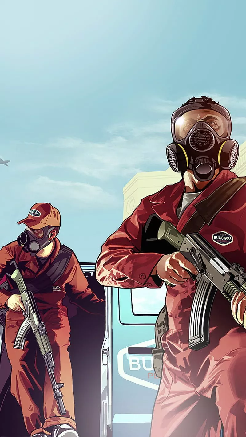 GTA 5, games, gta5, guns, HD phone wallpaper