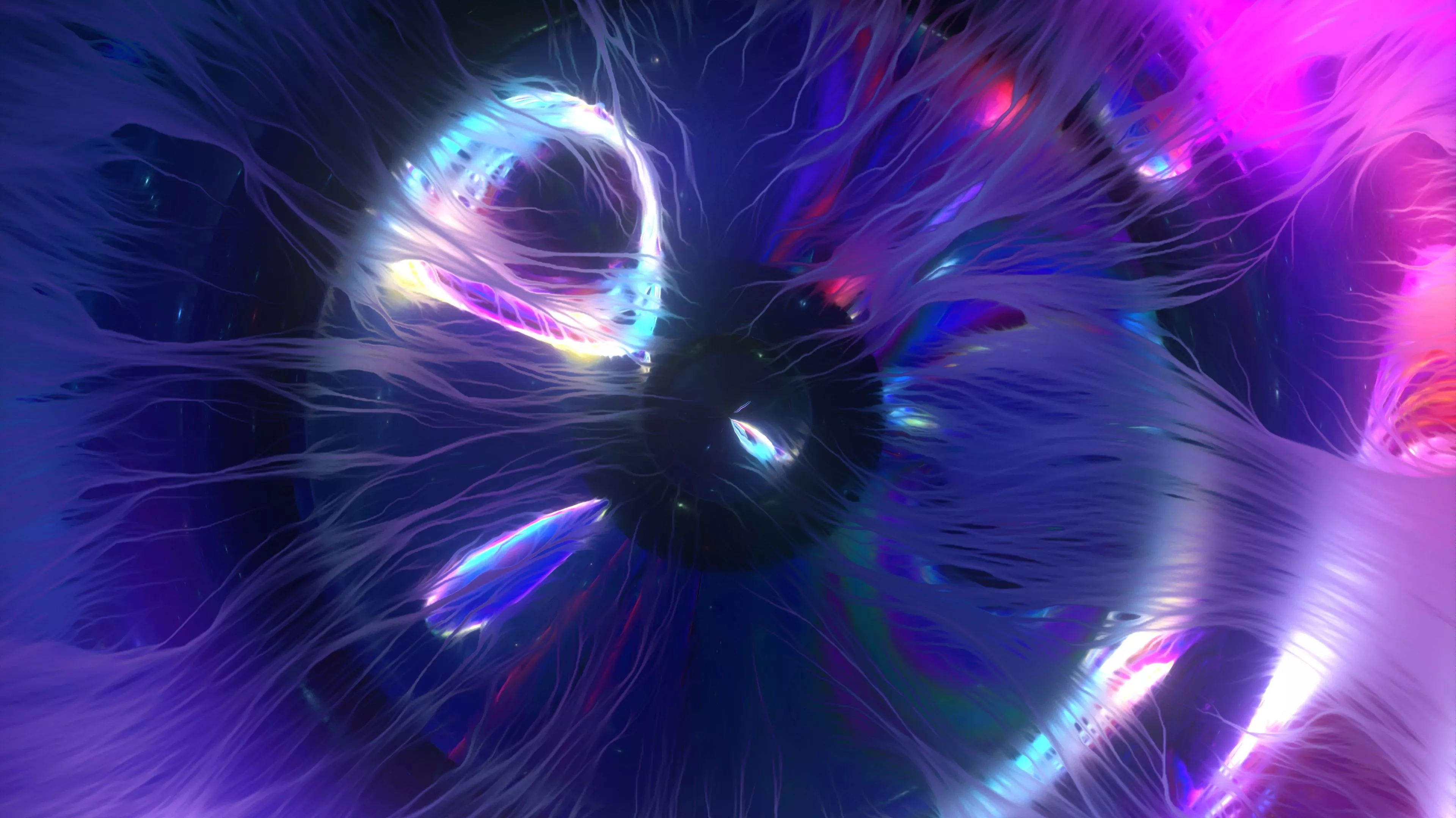 Eye Wallpaper 4K, Bright, 3D, CGI, Blue, Purple