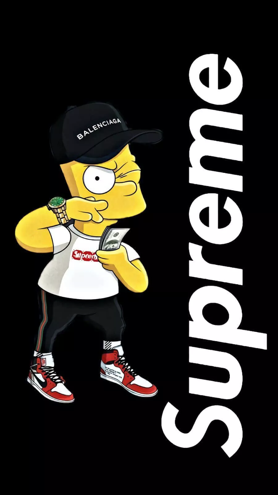 Supreme Bart Simpson HD Wallpaper