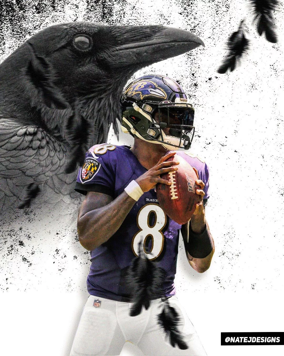 Lamar Jackson Premium Phone HD Wallpaper