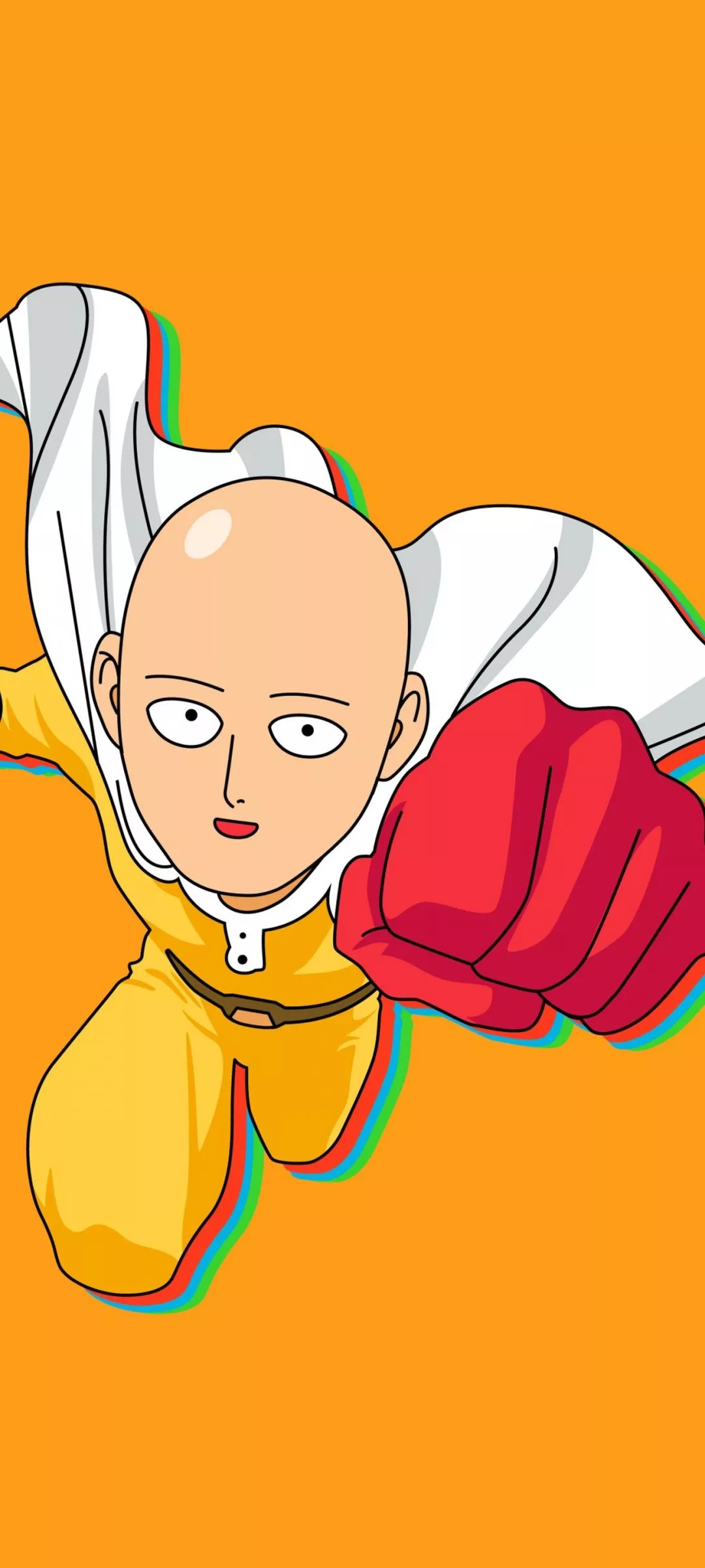 Saitama Wallpaper 4K, Yellow background