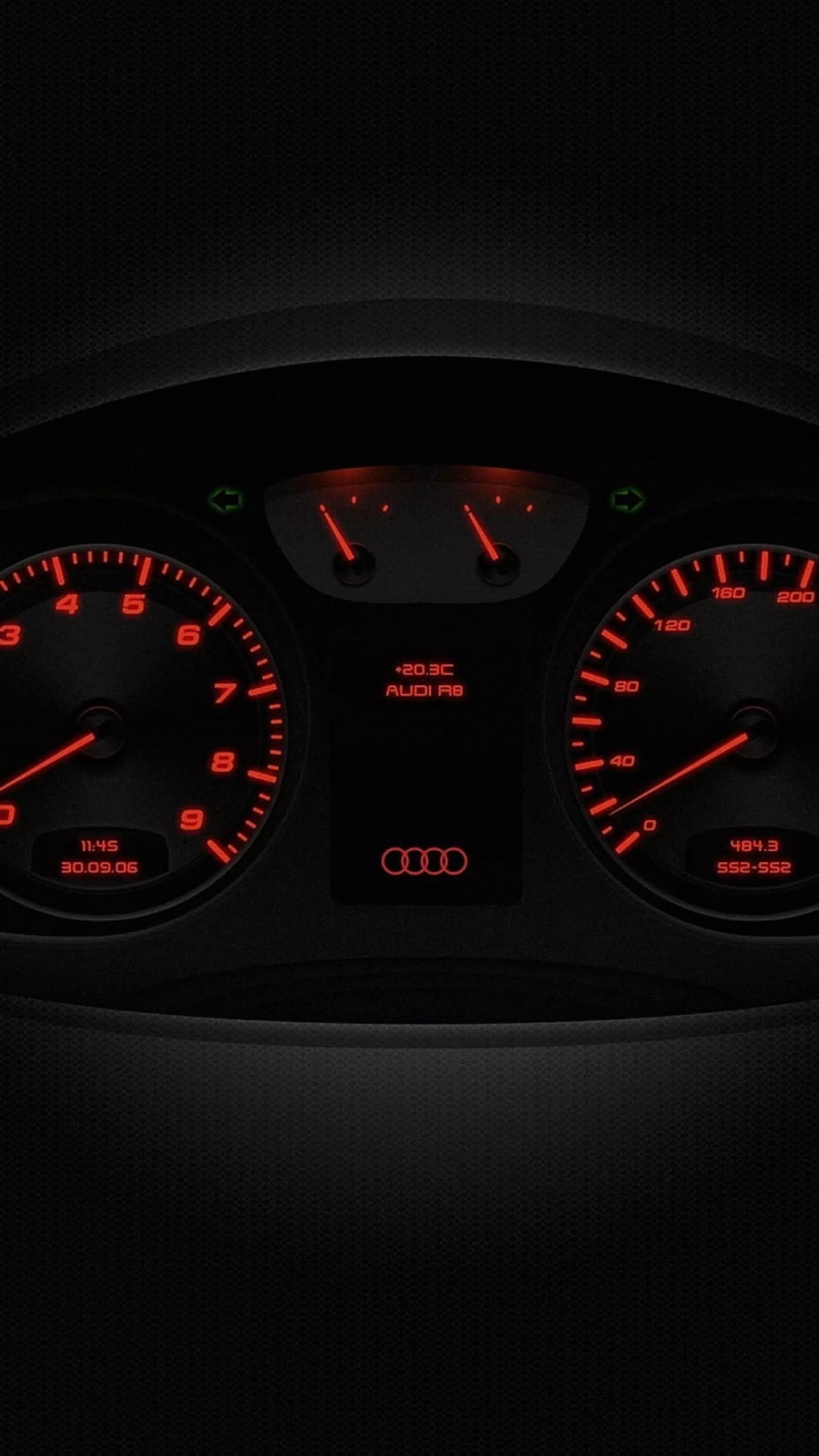 Free HD Audi Speedometer Red Wallpaper