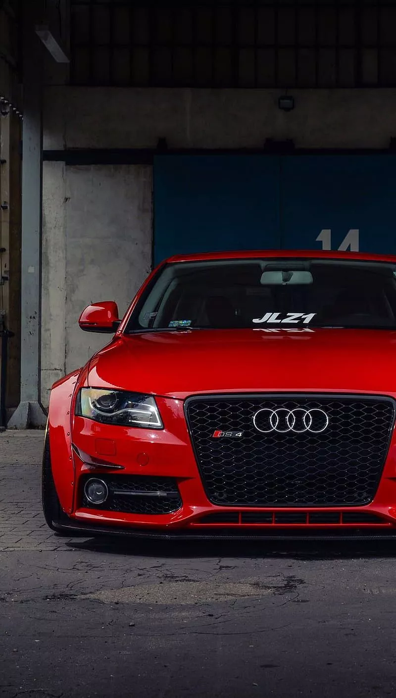 Audi S4, car, red, HD phone wallpaper