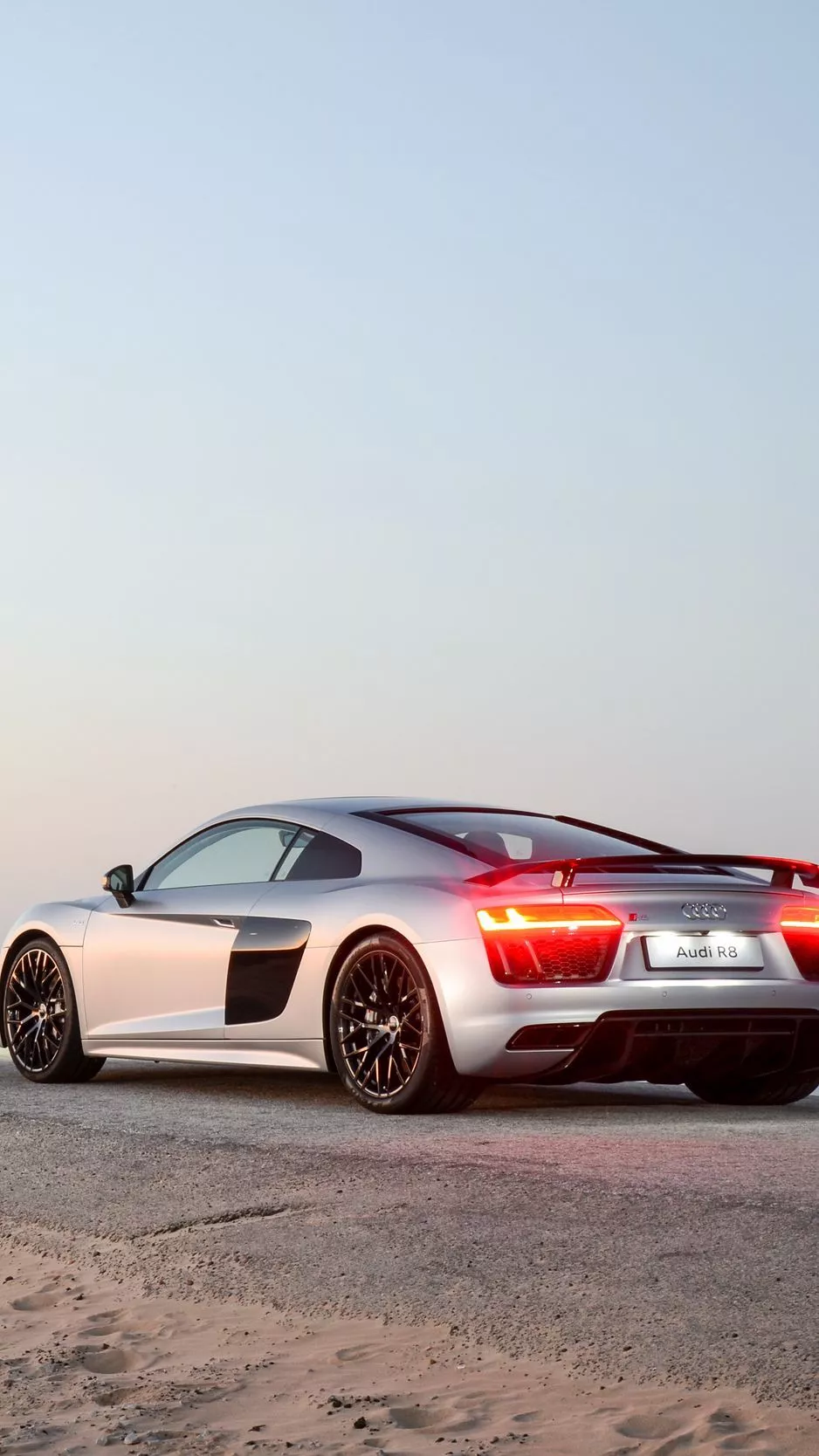 wallpaper 938x1668 audi, r8, rear