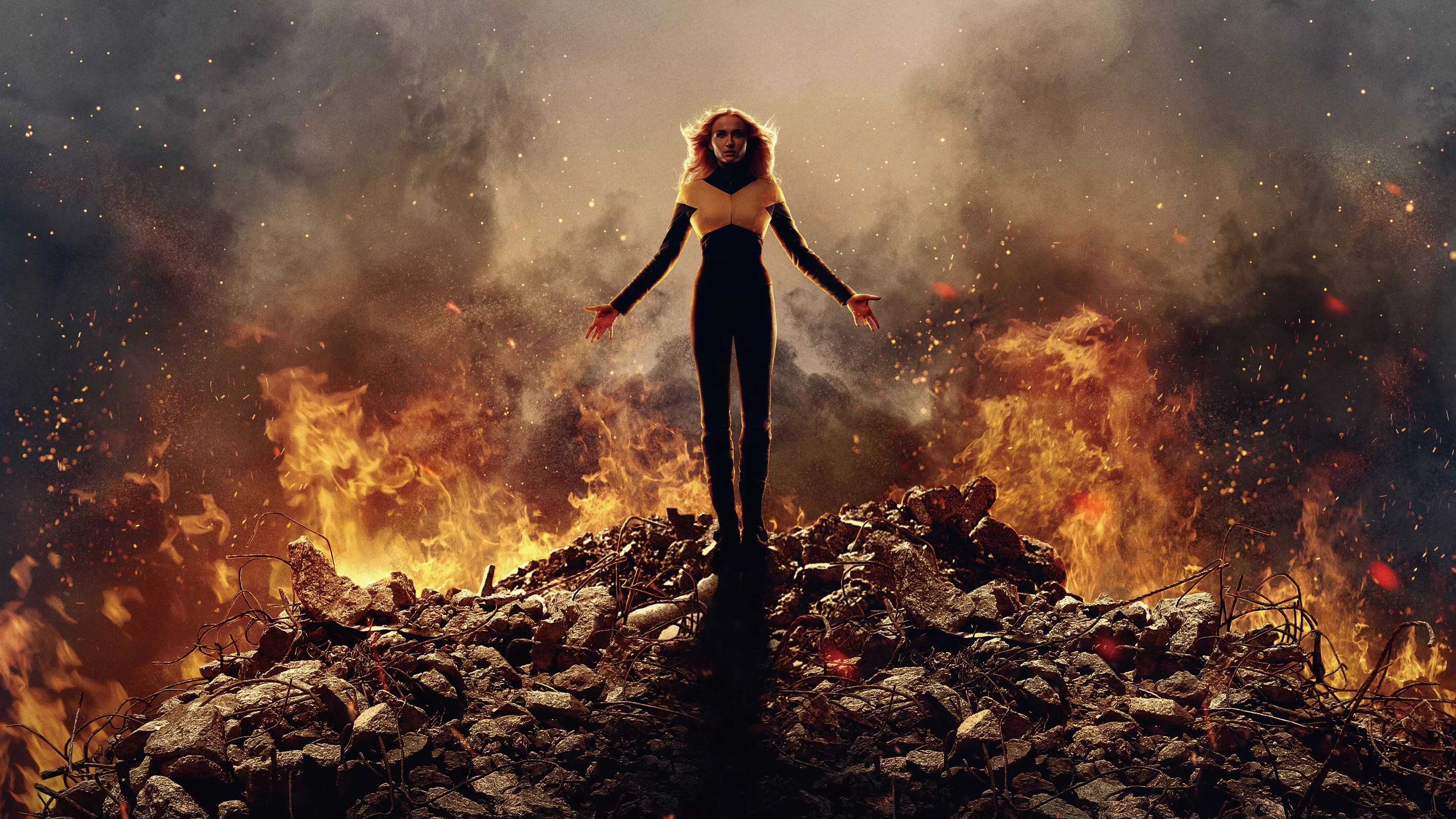 Jean Grey Marvel Comics Phoenix Sophie Turner X Men 4K HD Dark Phoenix Wallpaper