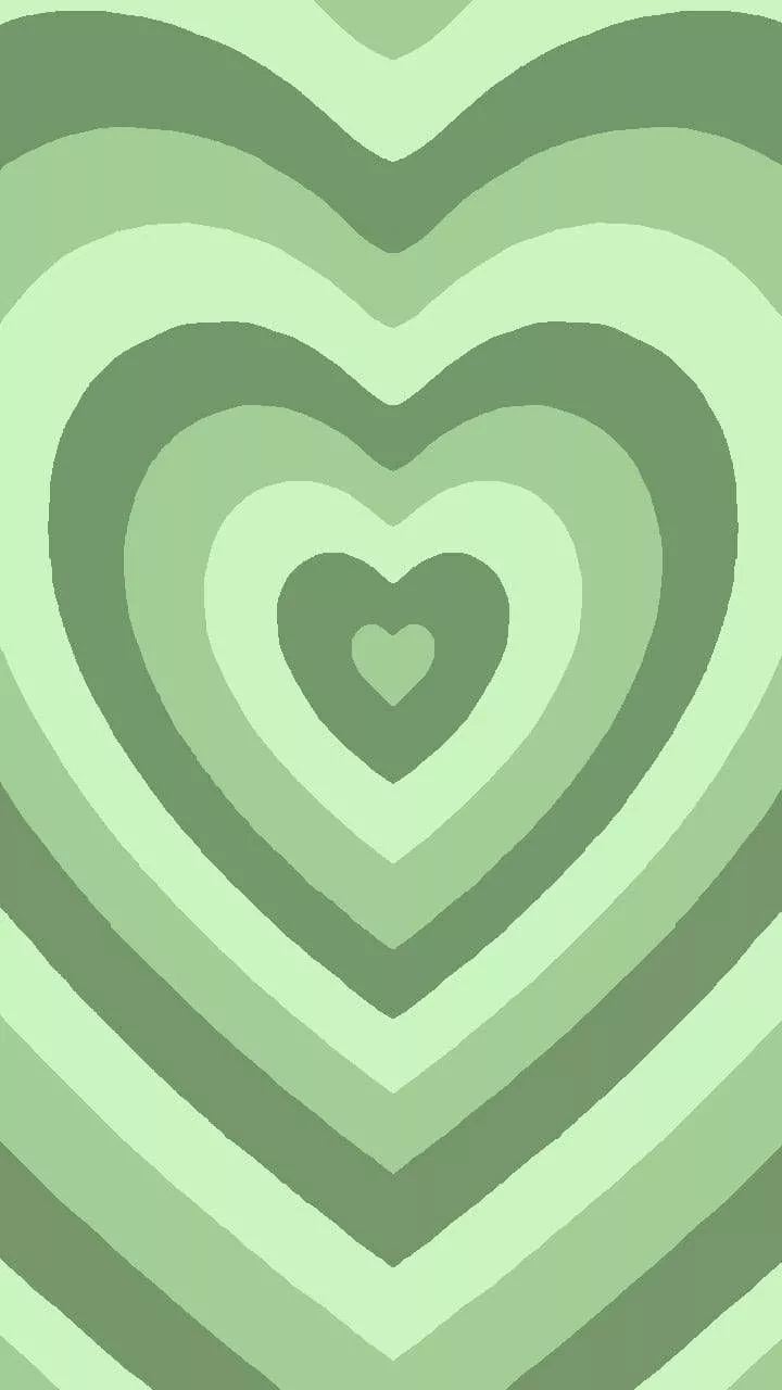 Super Light Green Layered Heart