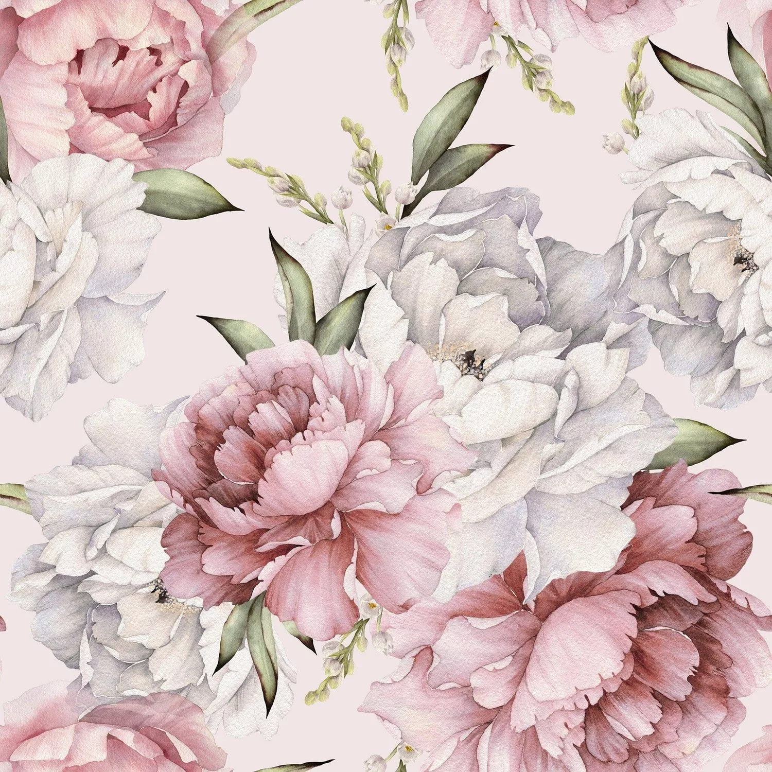 Pastel Peony Flower Wallpaper