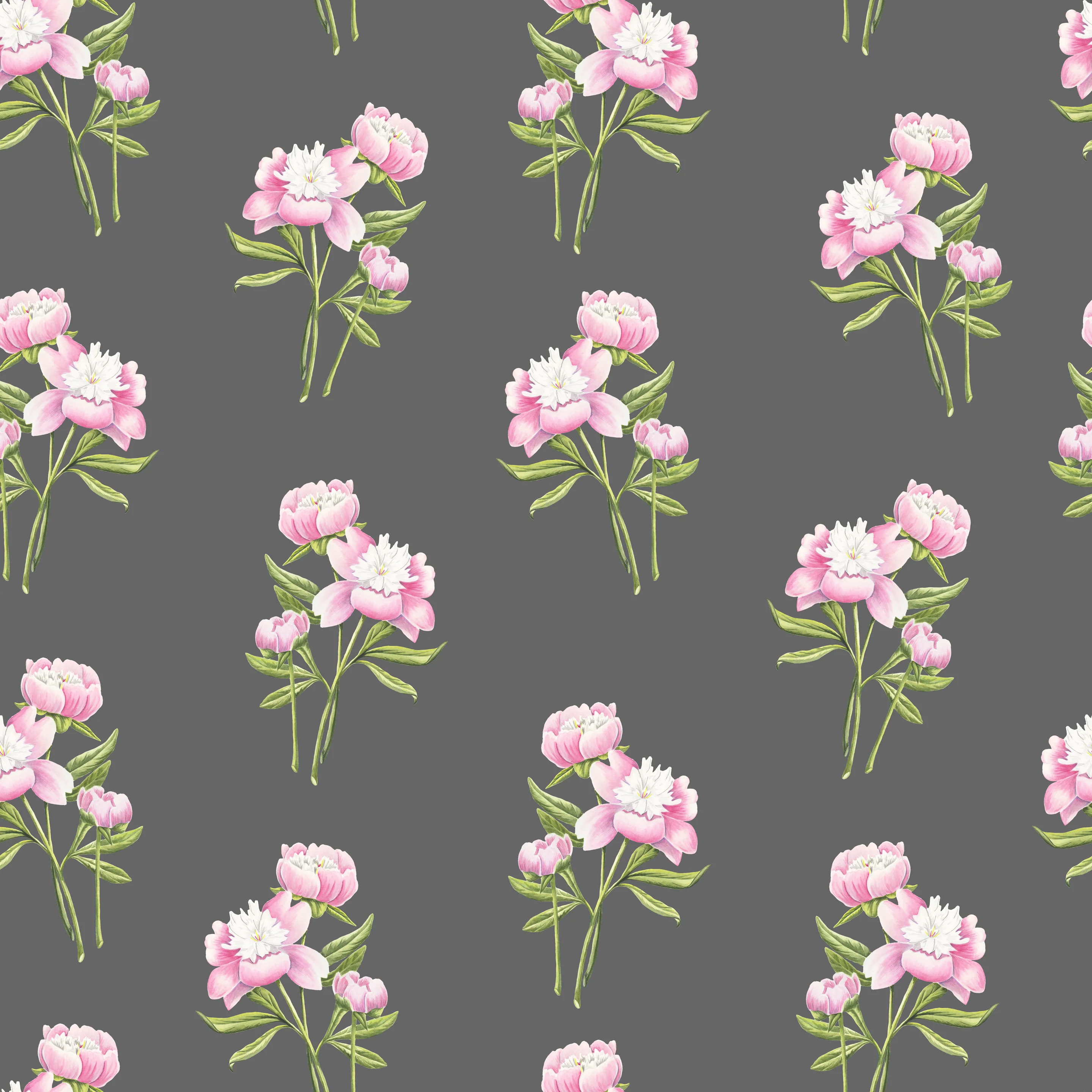 Peony Bouquet Floral Wallpaper