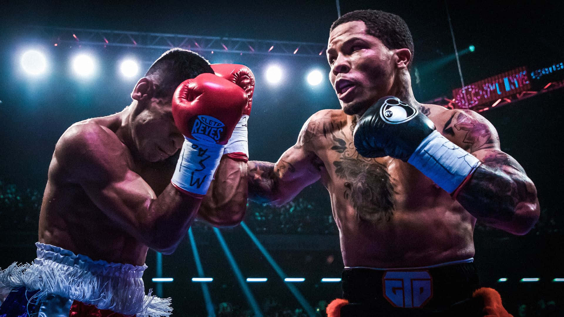 Download Gervonta Davis at the WBA Super Featherweight TitleMatch Wallpaper