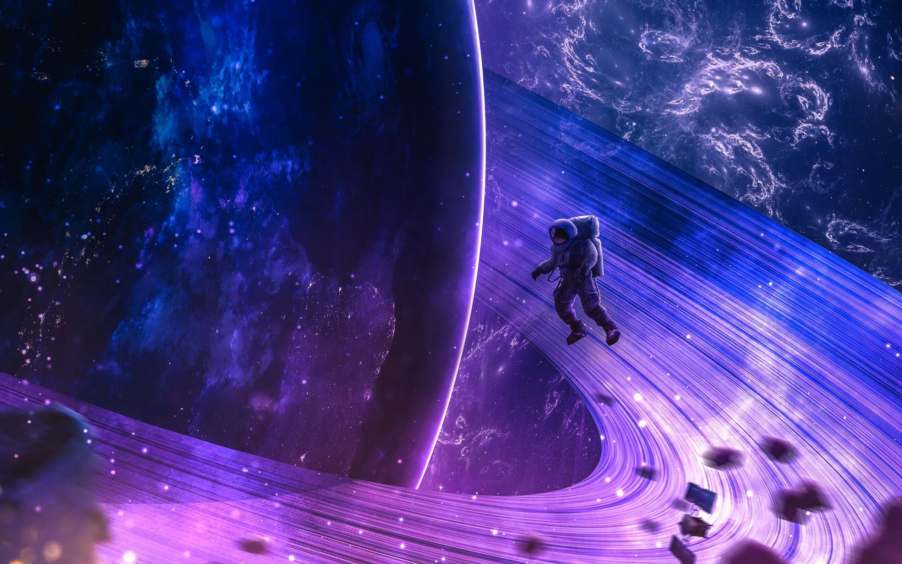 Astronaut Wallpaper 4K, Cosmos, Planet