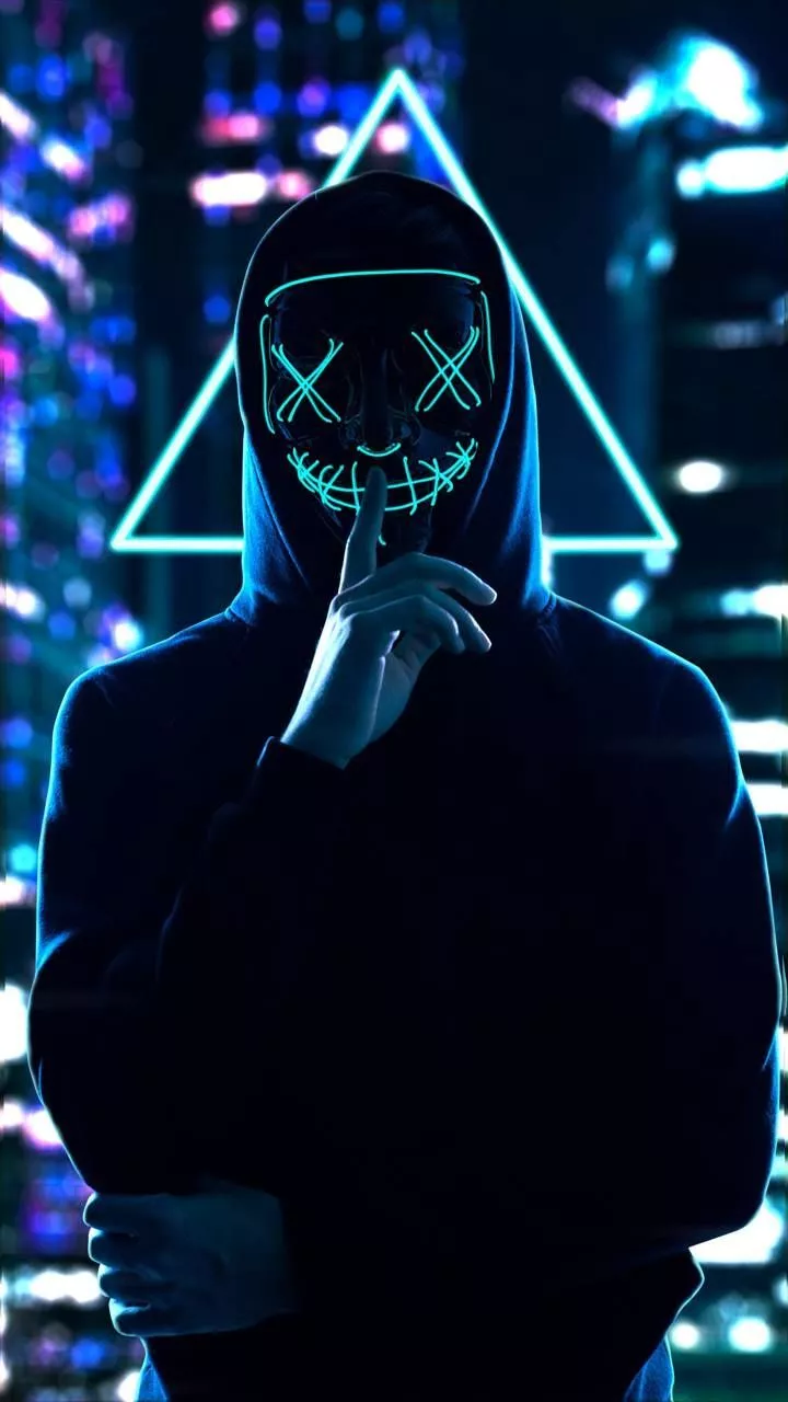 Neon mask wallpaper