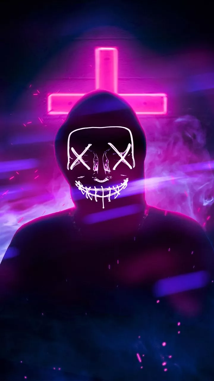 Download Neon, Mask, Anonymous. Royalty