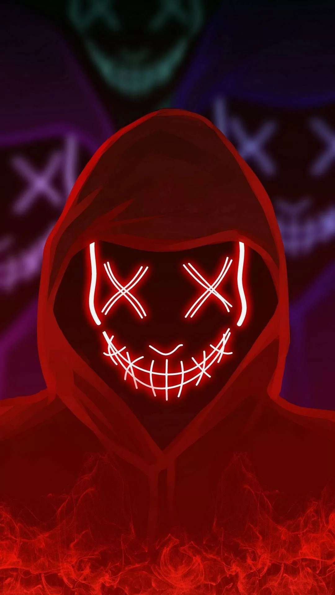 Download Red Dope Neon Mask Wallpaper