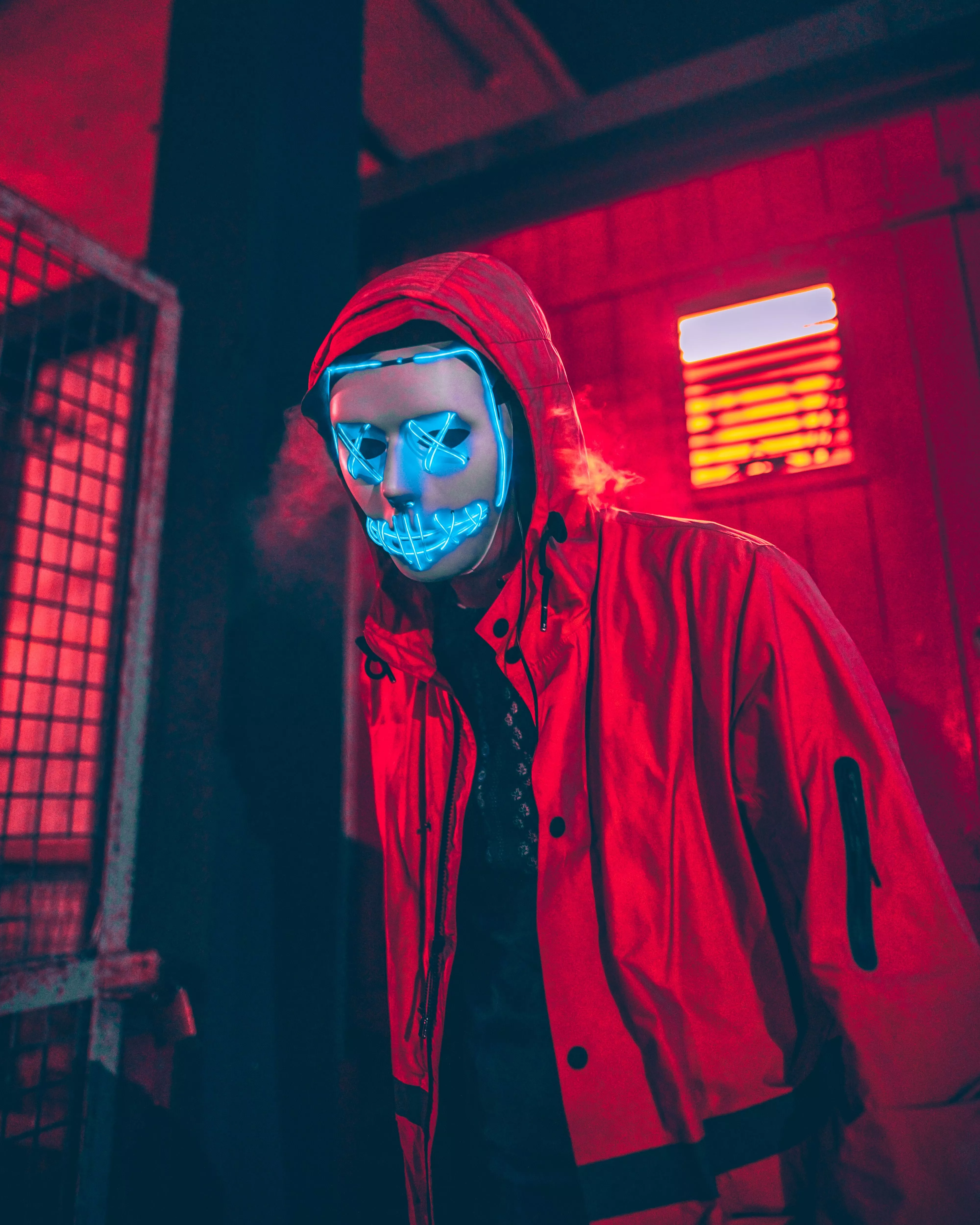 Neon Mask wallpaper for mobile phone
