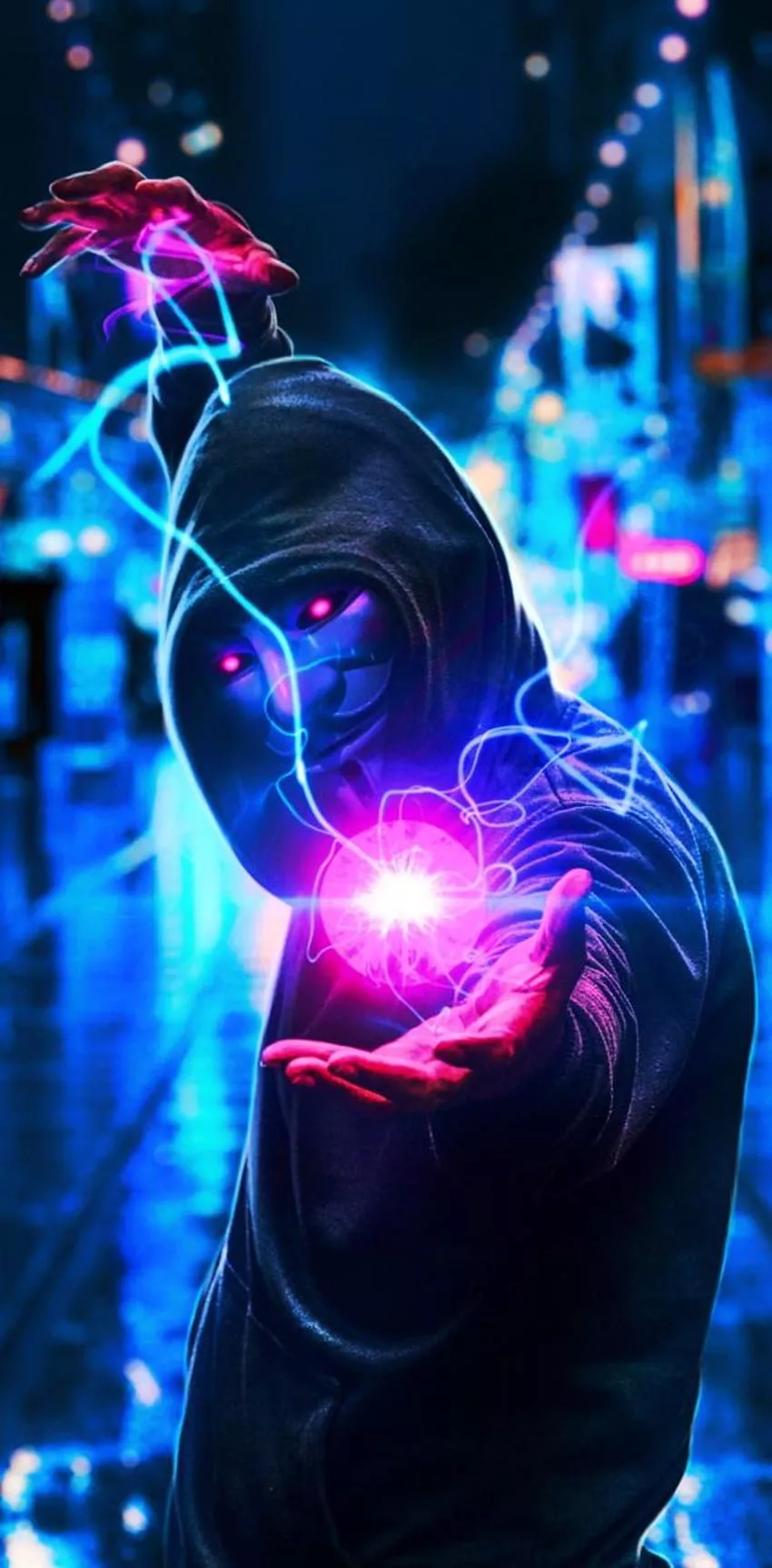 Neon mask, Neon Face Mask HD phone