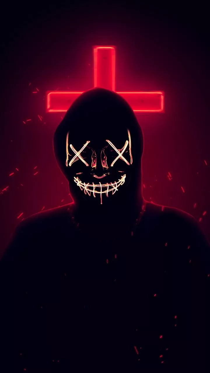 Download Neon, Mask, Dark. Royalty Free