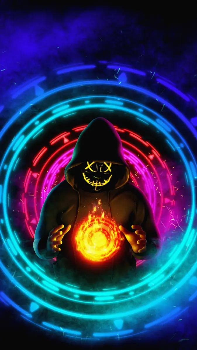 Anonymous neon wallpaper
