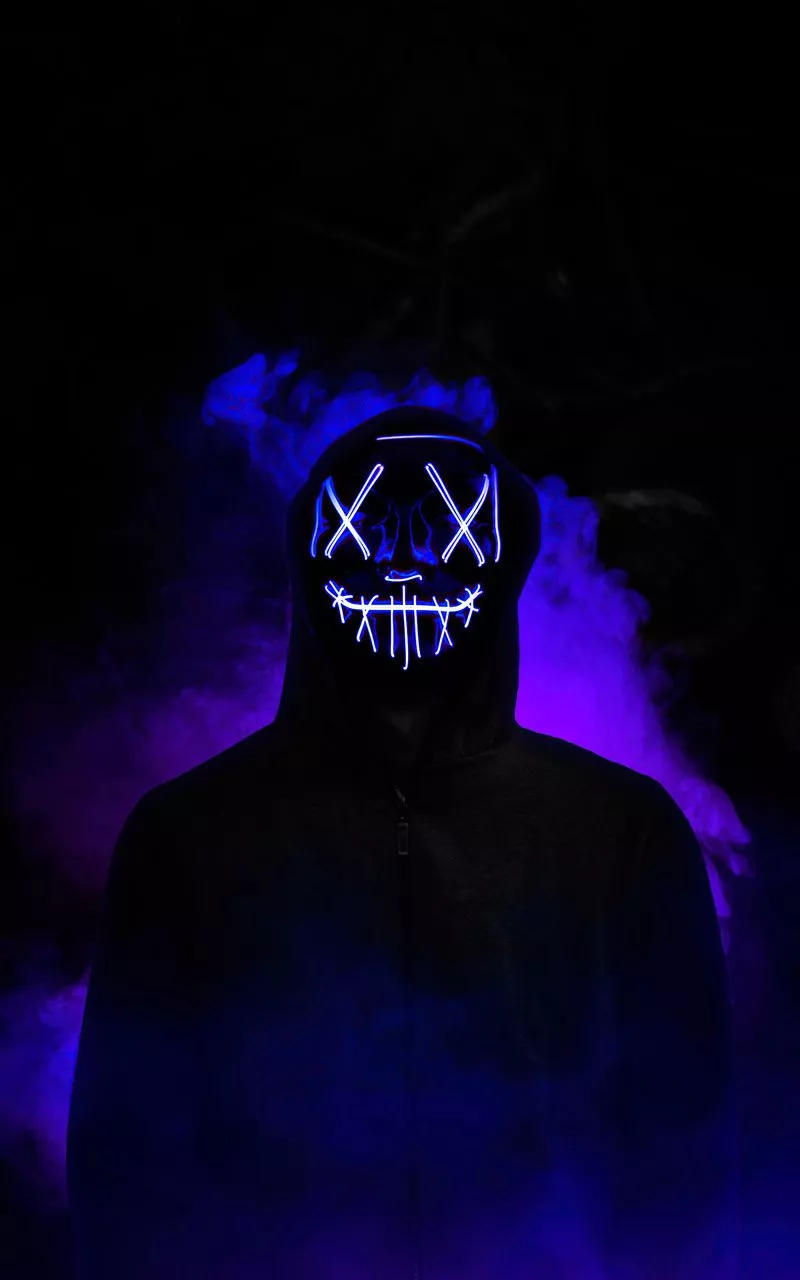 Boy Neon Mask Glowing 5k Nexus