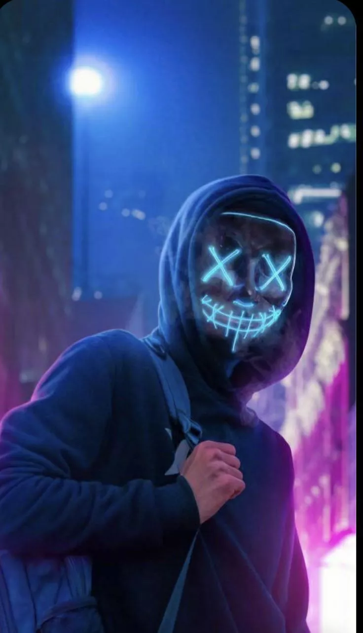 Neon mask background