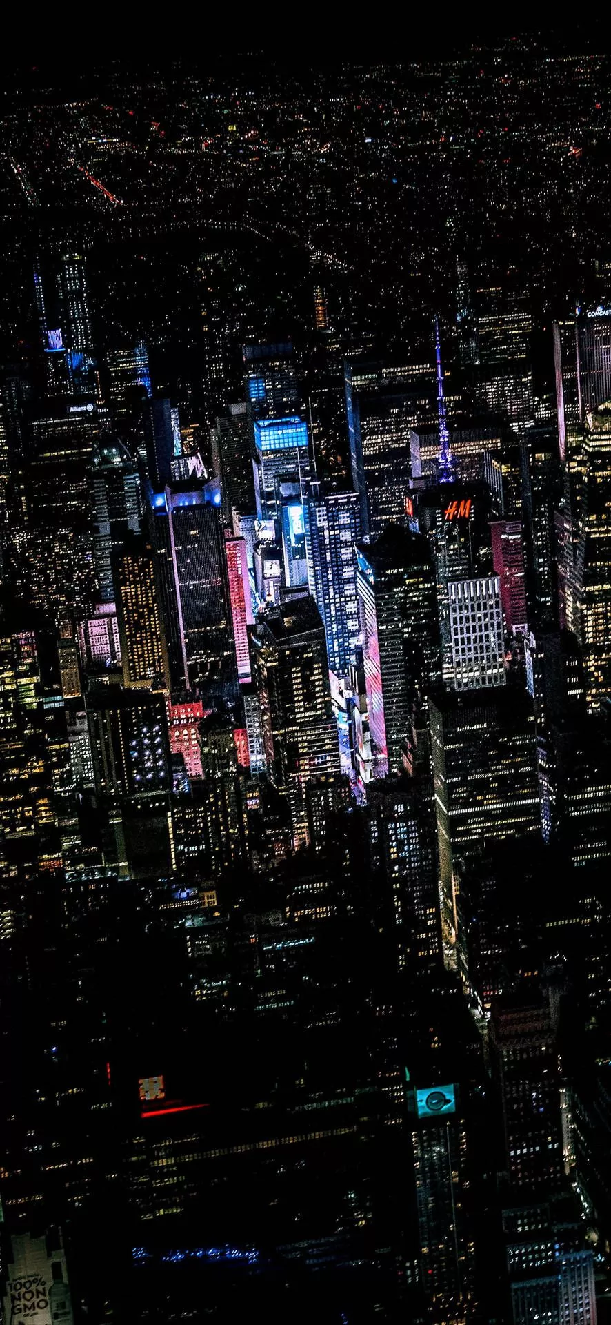 City Lights New York Night iPhone