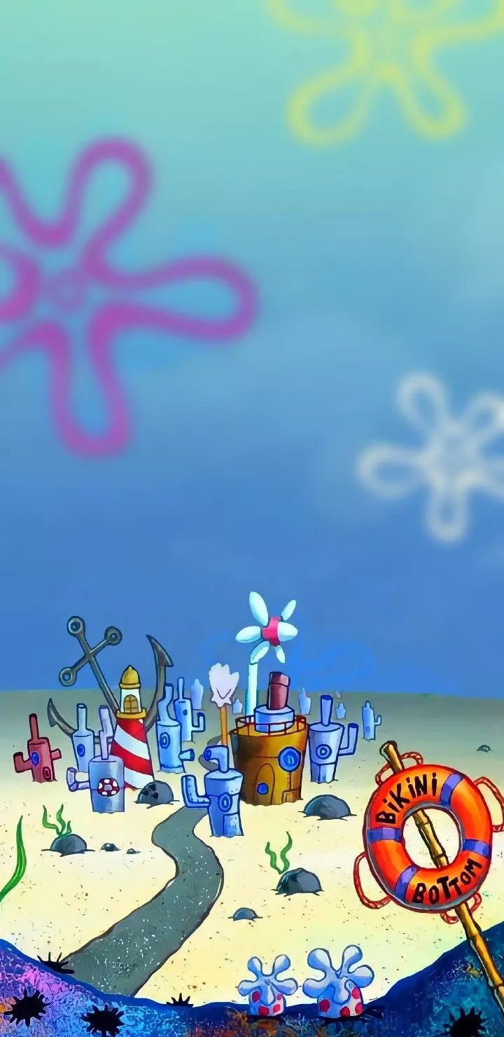 Spongebob Bikini Bottom phone wallpaper HD
