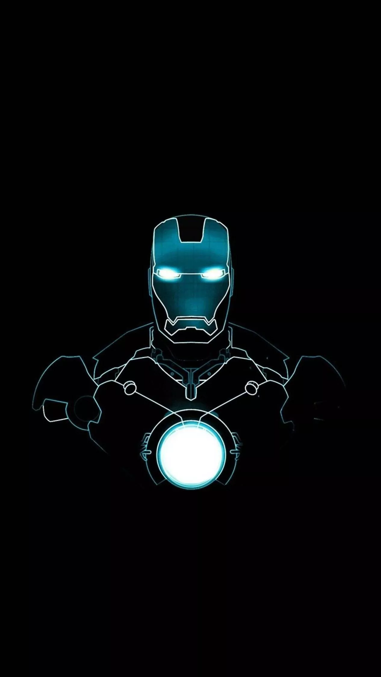 Neon Blue Iron Man 4k iPhone Wallpaper