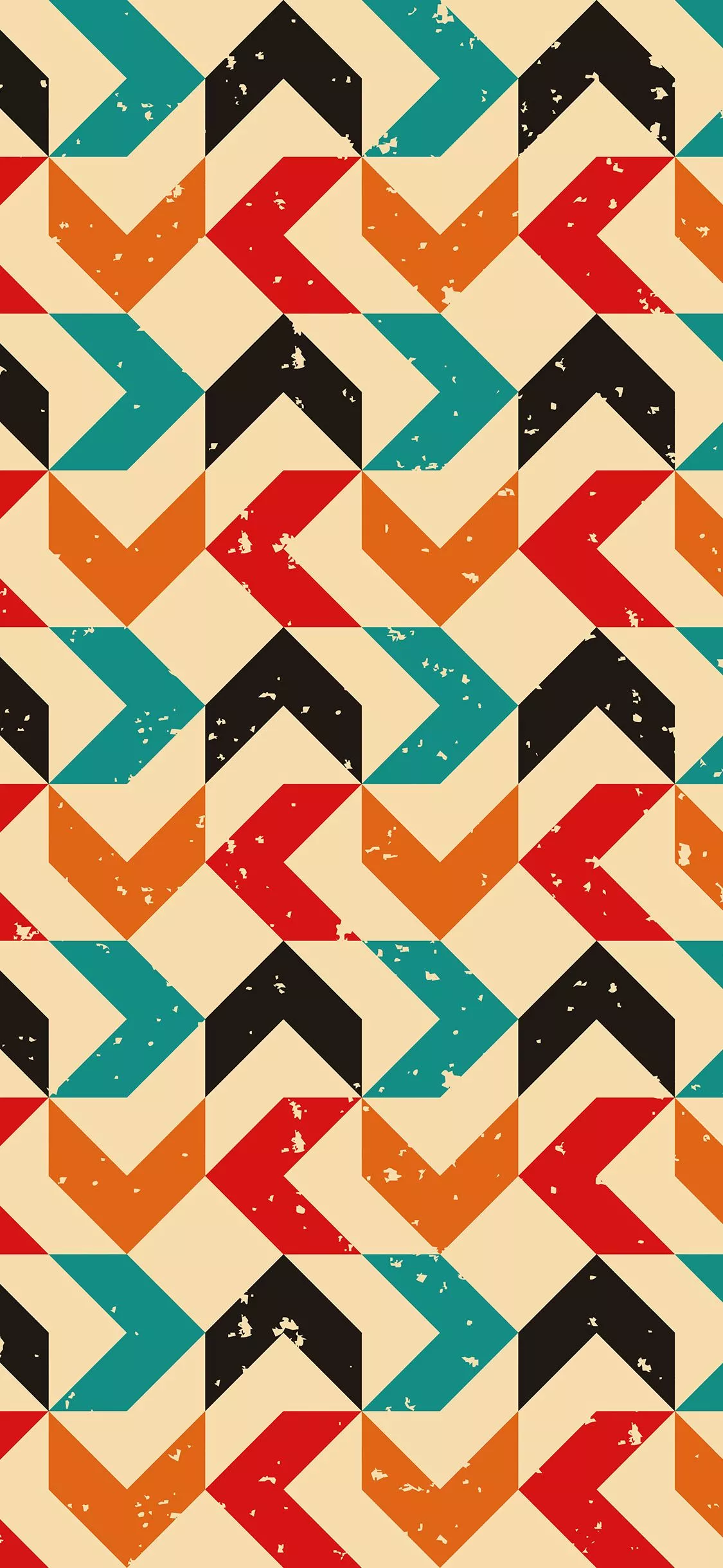 iPhone wallpaper. retro red blue yellow pattern