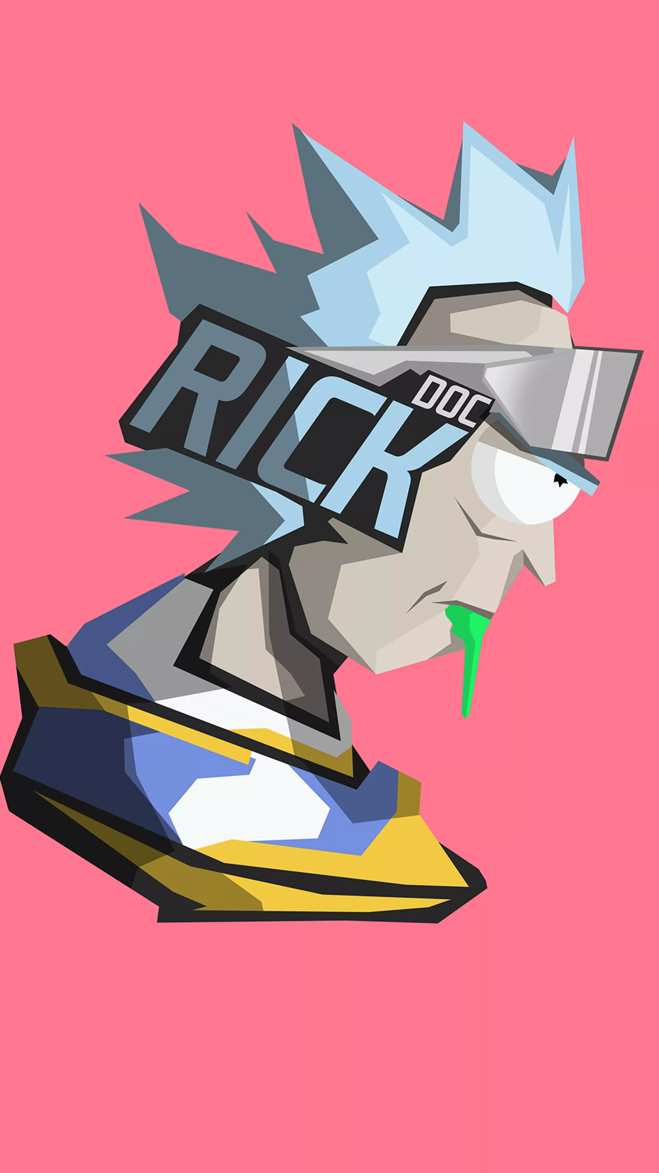 Rick Sanchez Wallpaper 4K, Pink