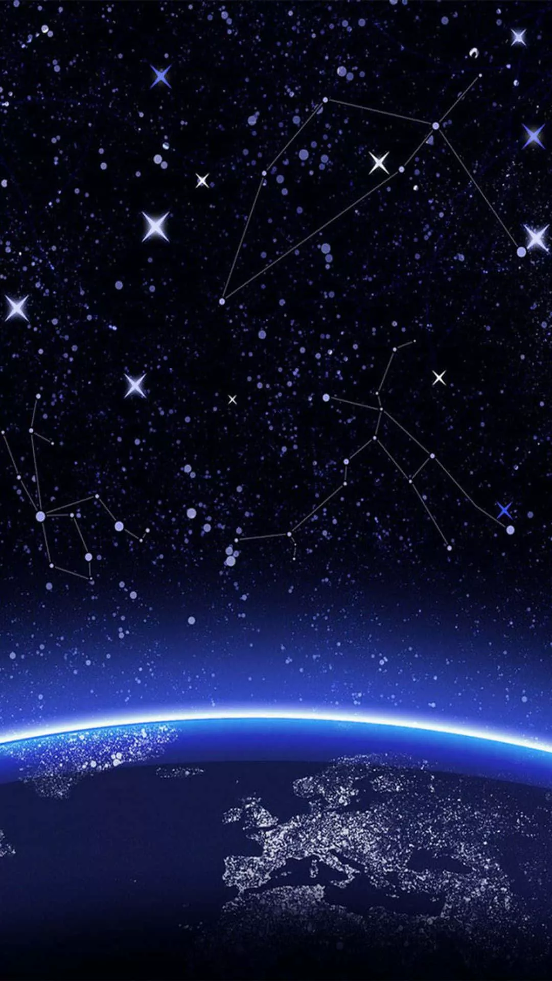 Blue Galaxy iPhone Wallpaper