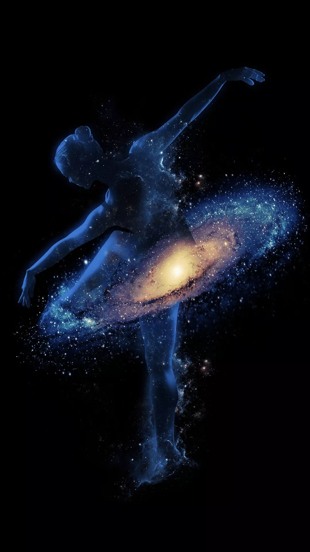 Galaxy Wallpaper 4K, Dance, Girl, Dream